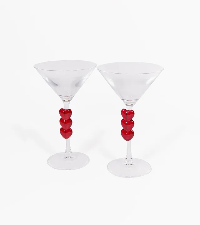 L'avant gardiste Love verres à cocktail coffret 2 Saint-Valentin