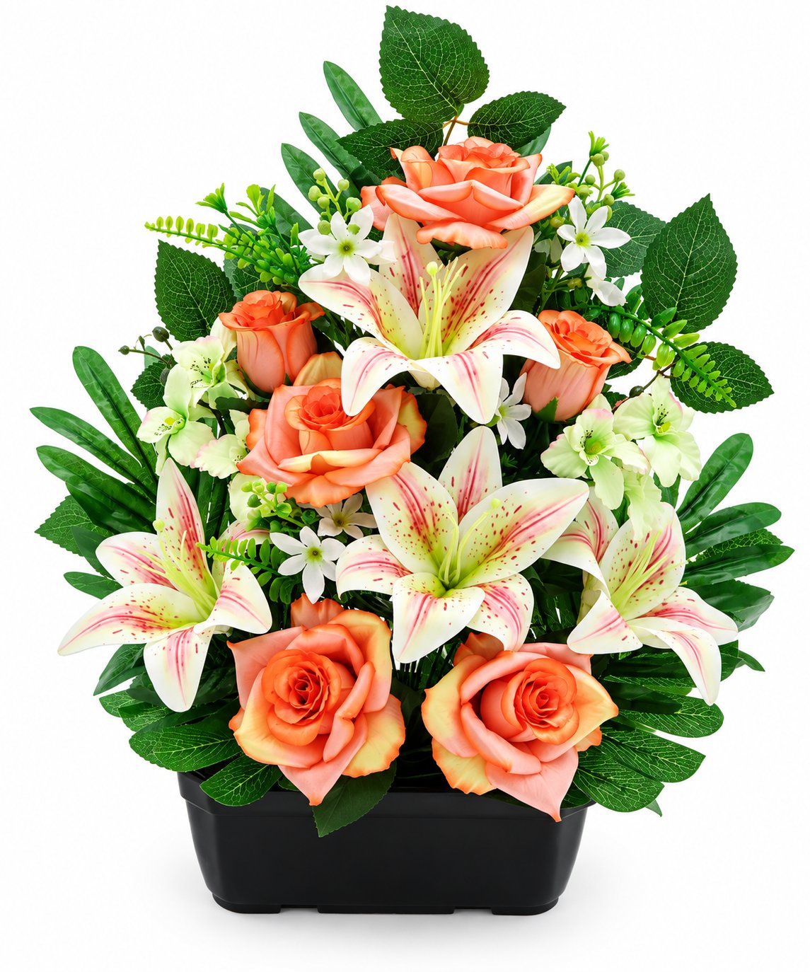 Stokomani Maison Jardinière rose orchidée lys 54 cm