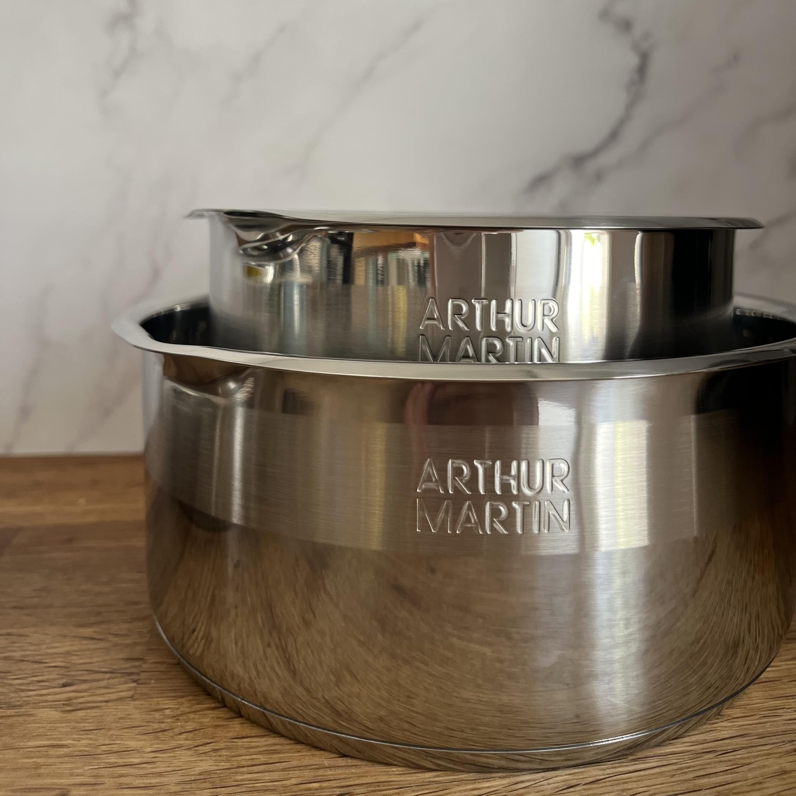 Arthur Martin AM0025 Batterie Cuisine 10 pièces inox noir induction