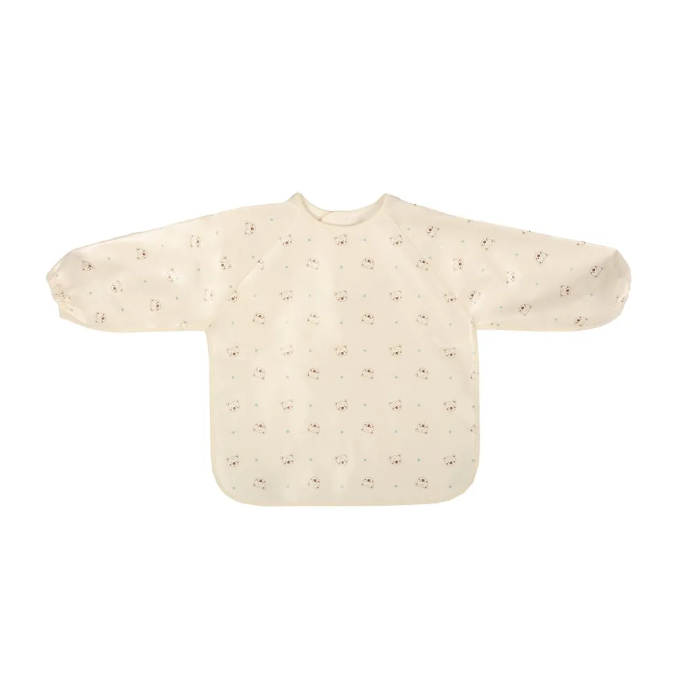 Stokomani Puériculture Bavoir tablier beige repas bébé