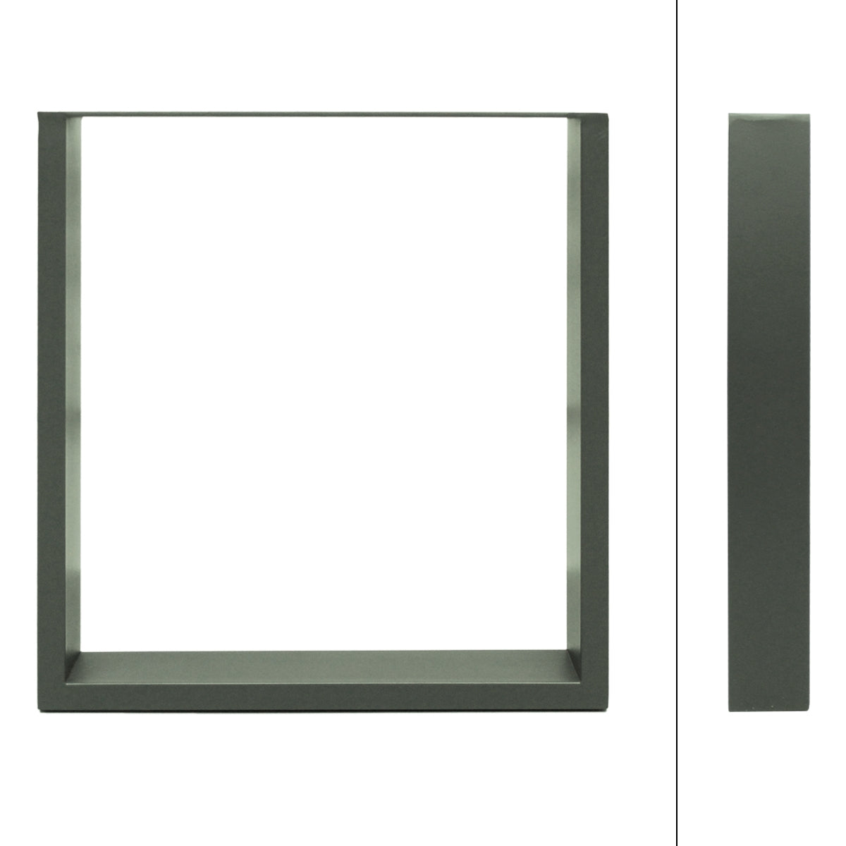 ECD Germany Möbel pied table acier gris U 60x72 cm lot 2 200 kg