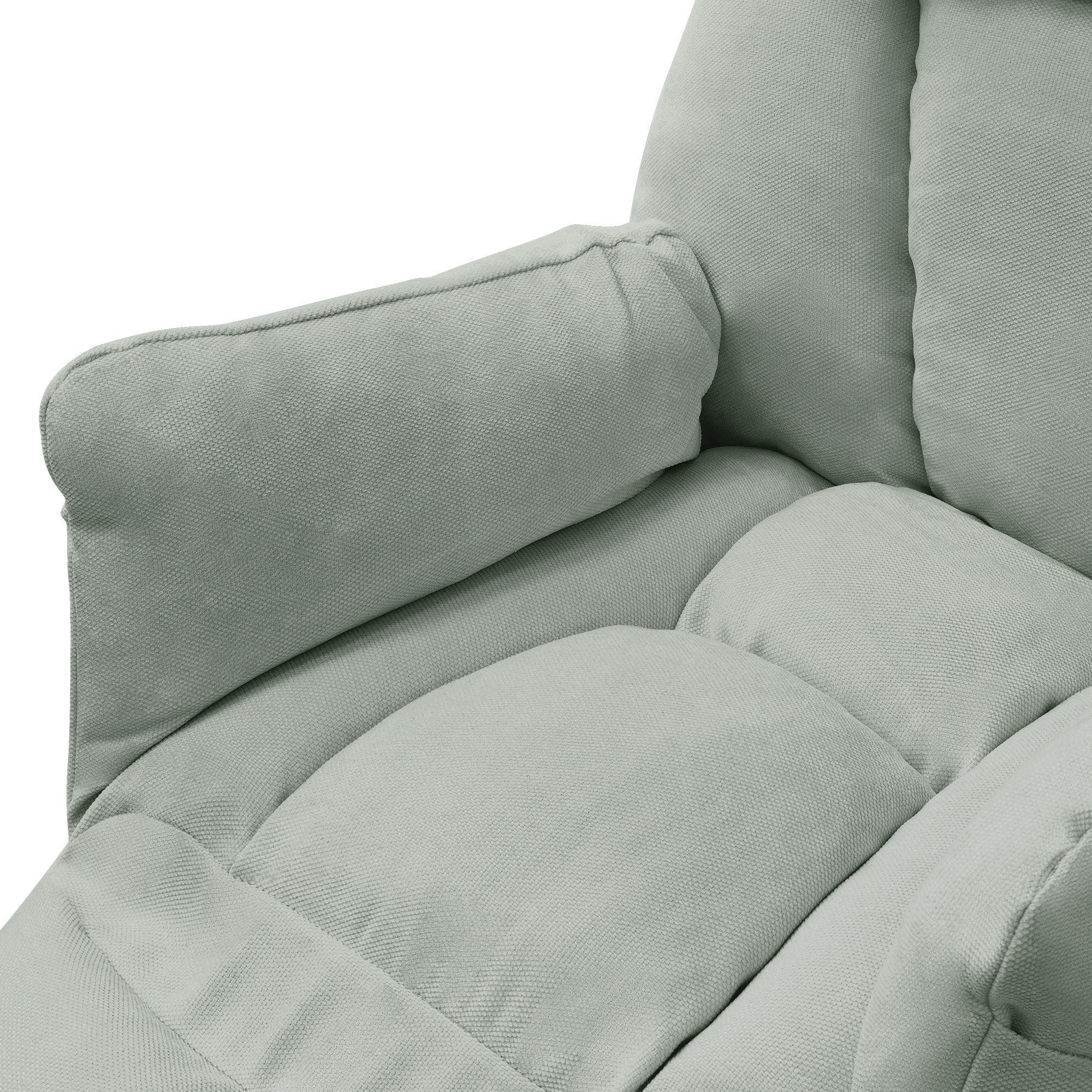 ECD Germany fauteuil relaxation lin gris vert inclinable