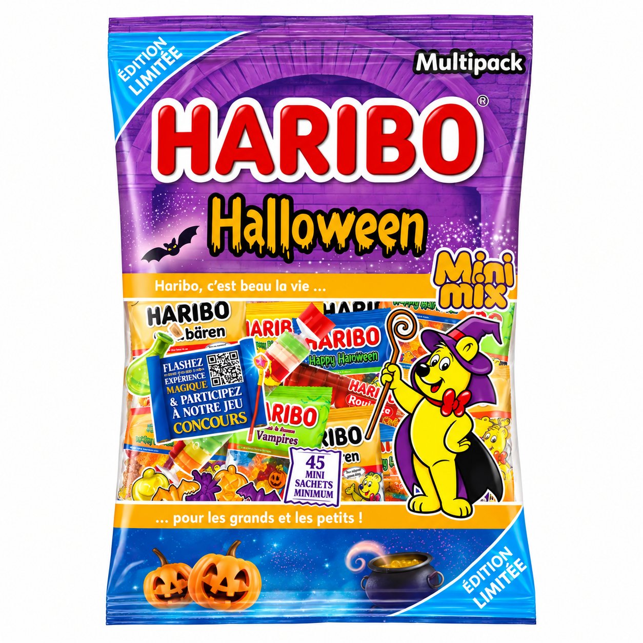 Haribo Mini Mix Halloween bonbons sachet à distribuer