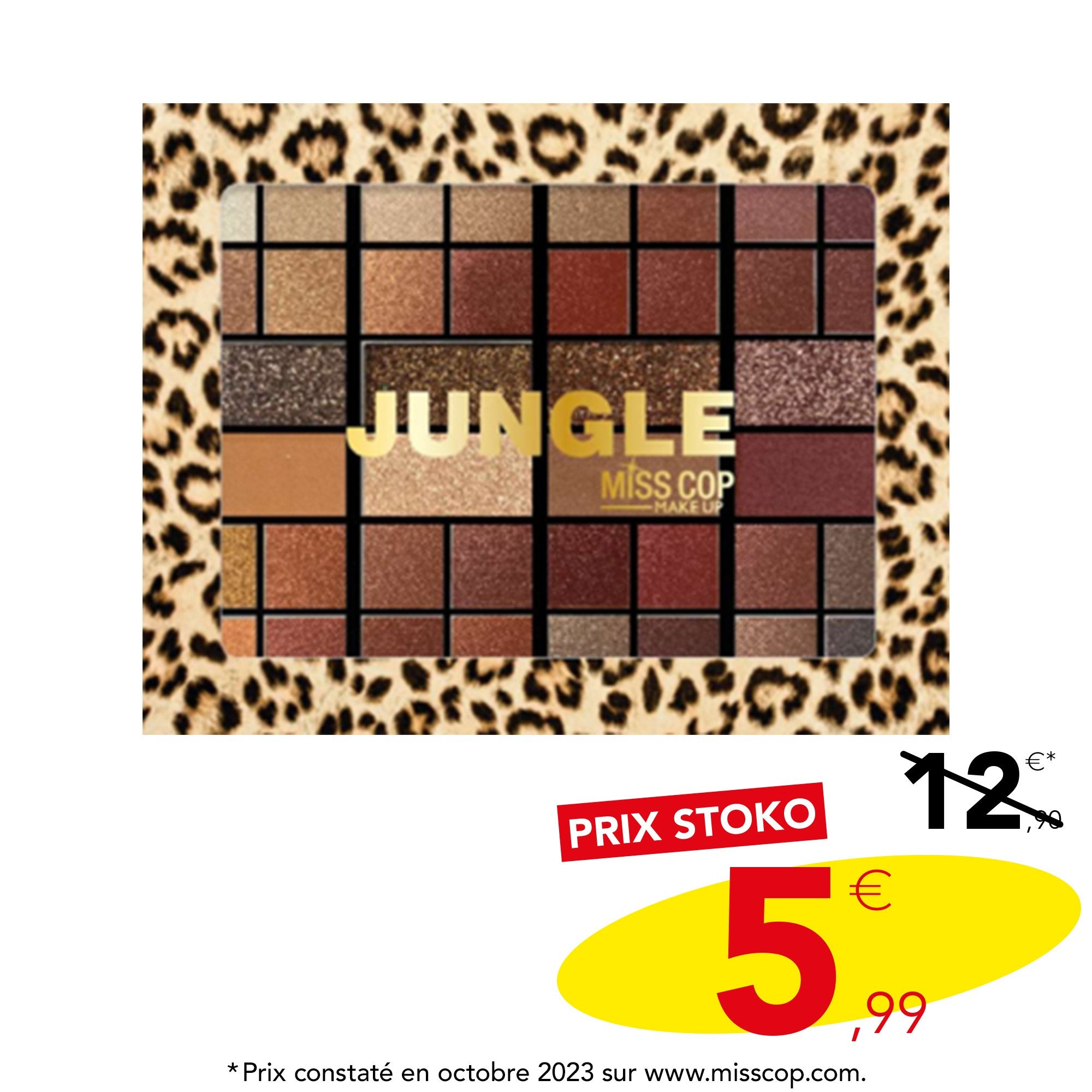 Miss Cop Jungle palette 40 fards à paupières tons chauds