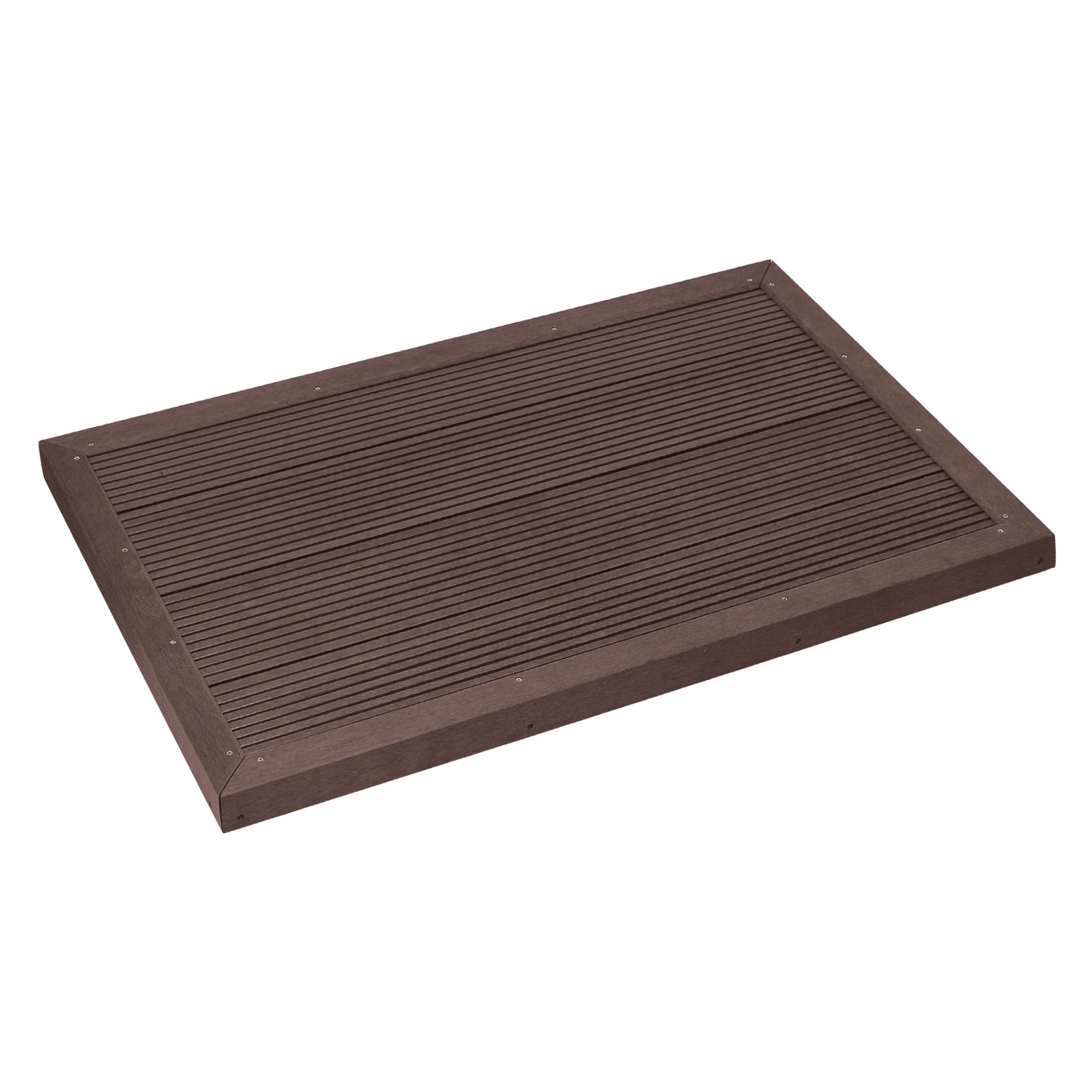 ECD Germany Garten caillebotis douche WPC 101x63 cm gris