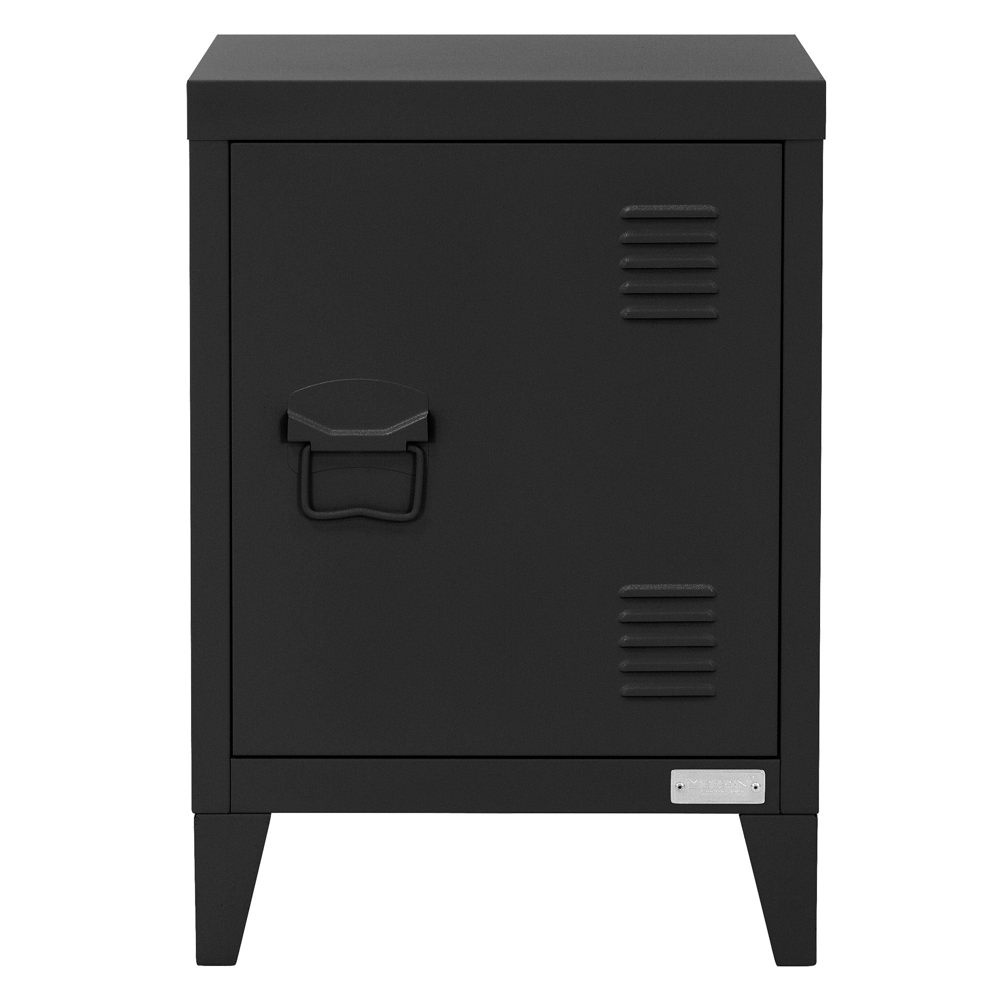 ML-Design table de chevet acier noire 40x30x58 cm