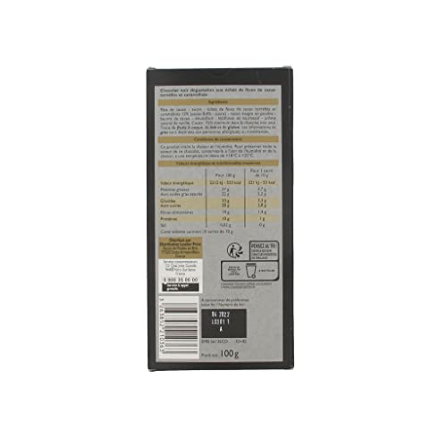 Leader Price chocolat noir dégustation tablette 100g fèves