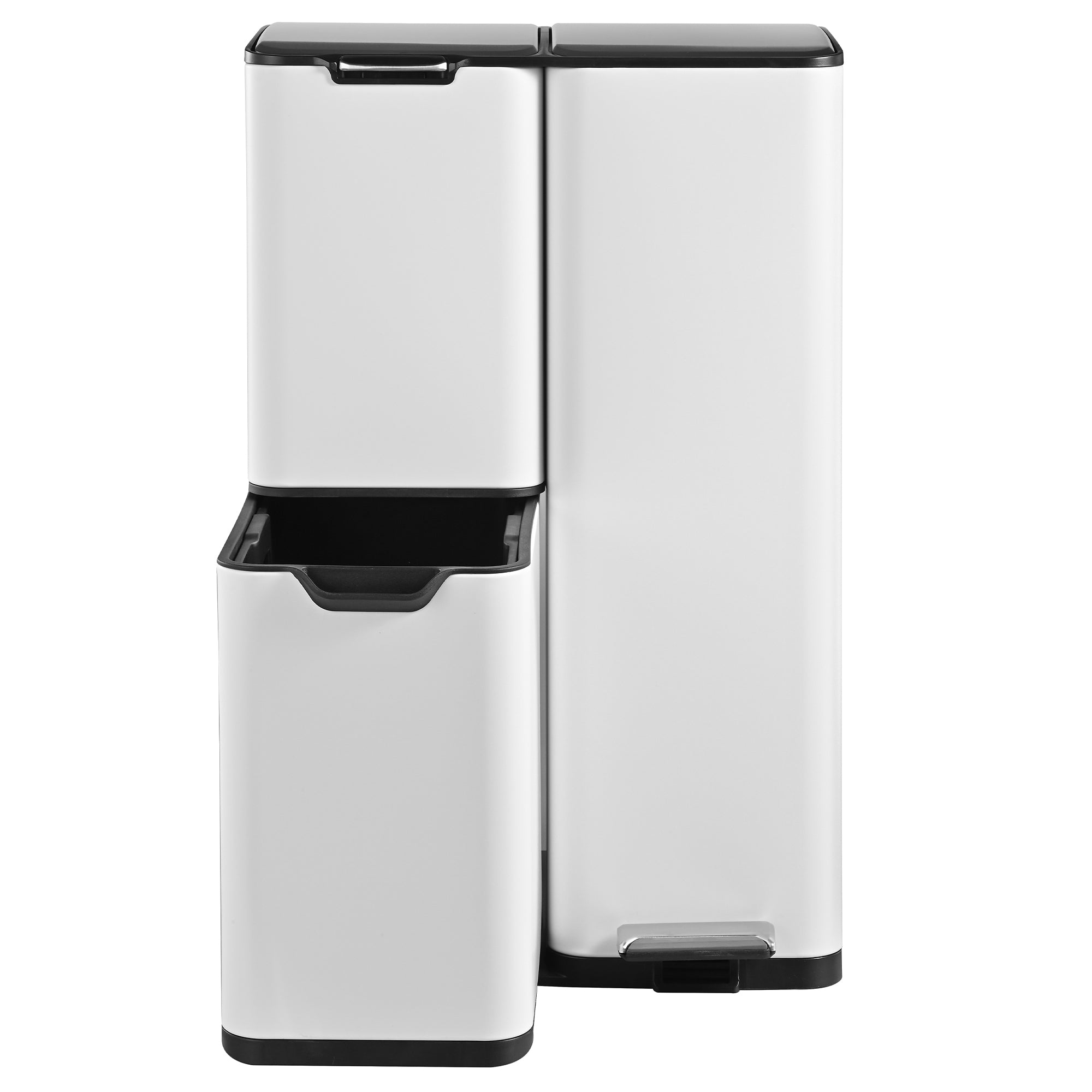 Red Deco Haja poubelle cuisine 60 L blanc tri sélectif