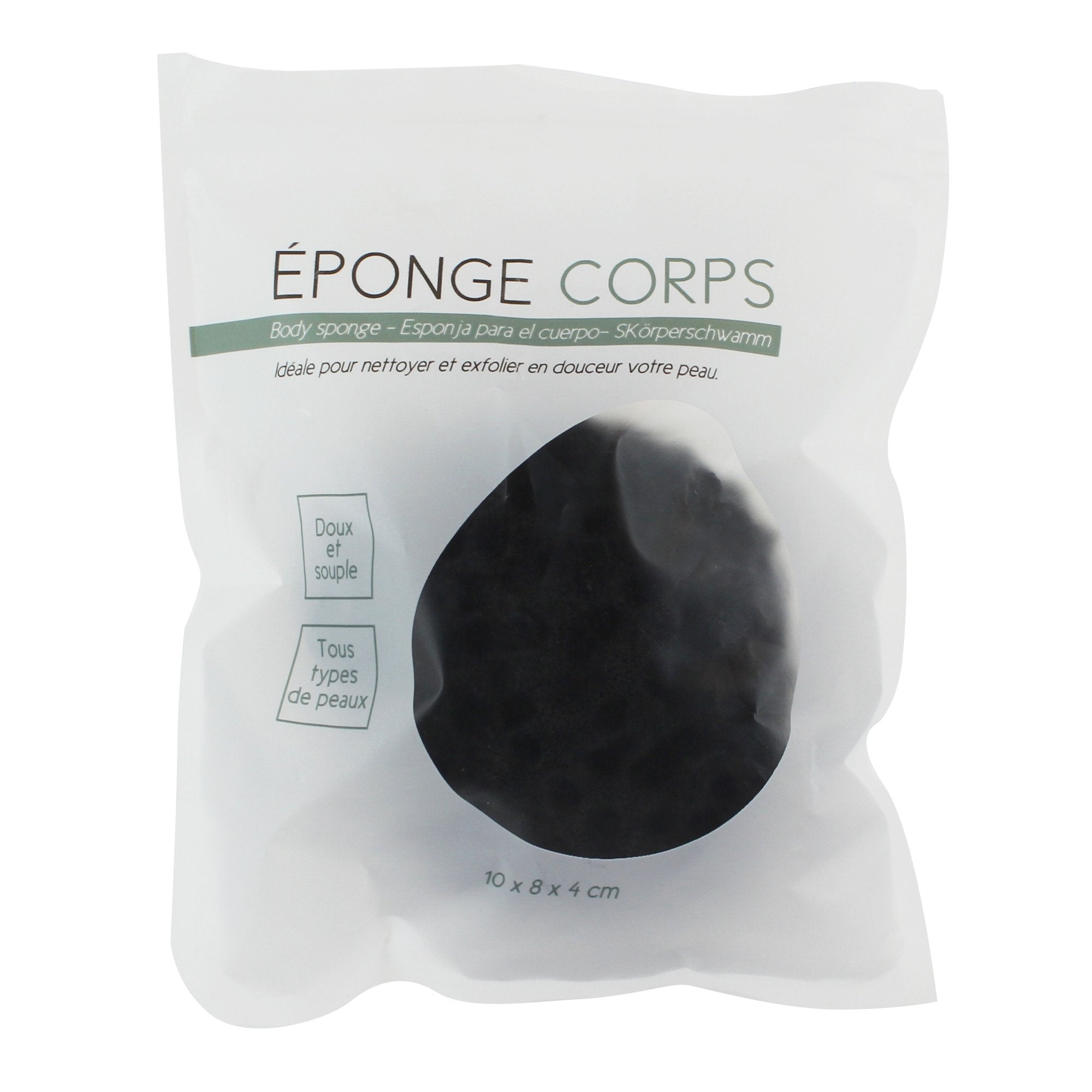 Stokomani Beauté éponge corps charbon exfoliante