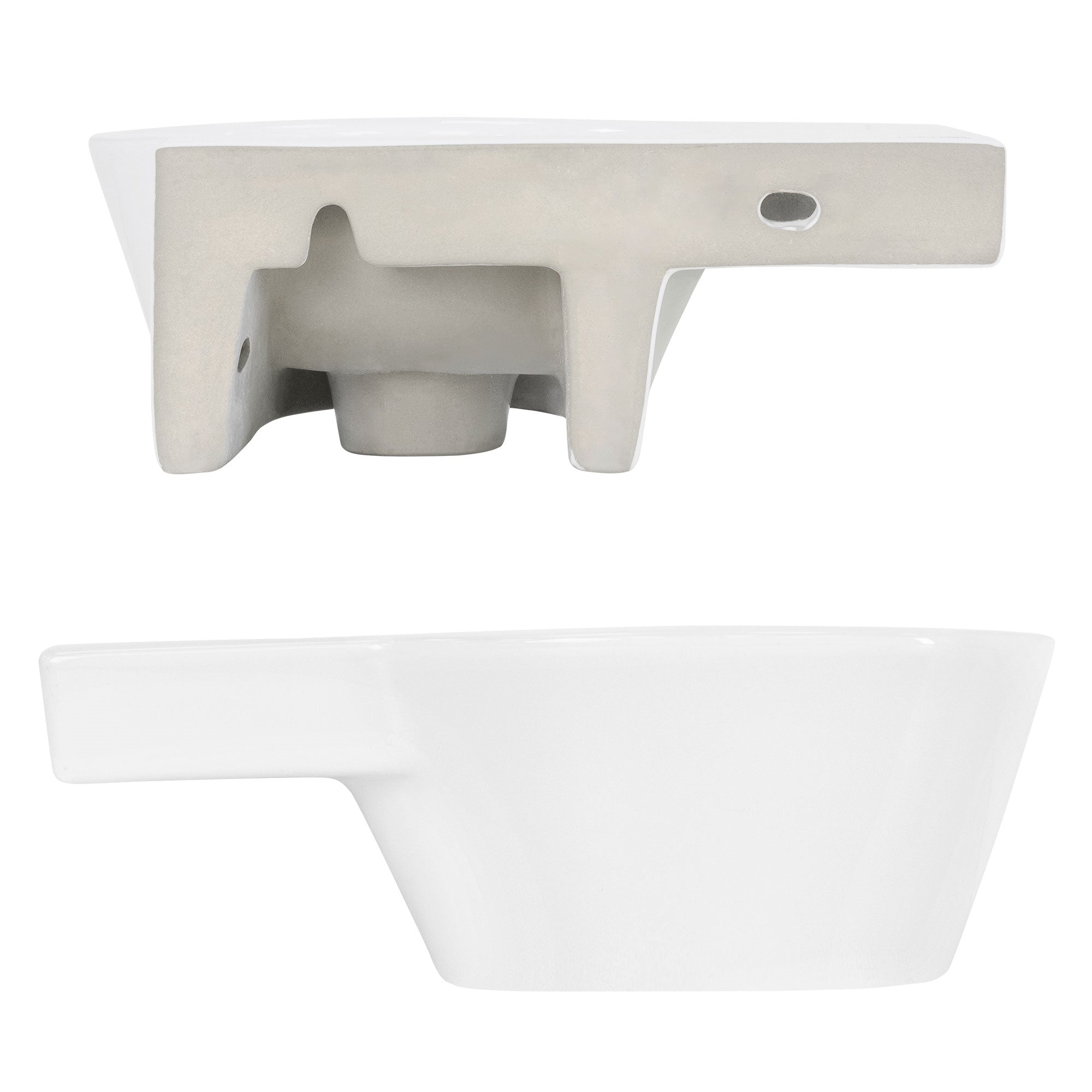 ECD Germany Sanitär lave-mains 37,5x19x14 cm céramique blanc