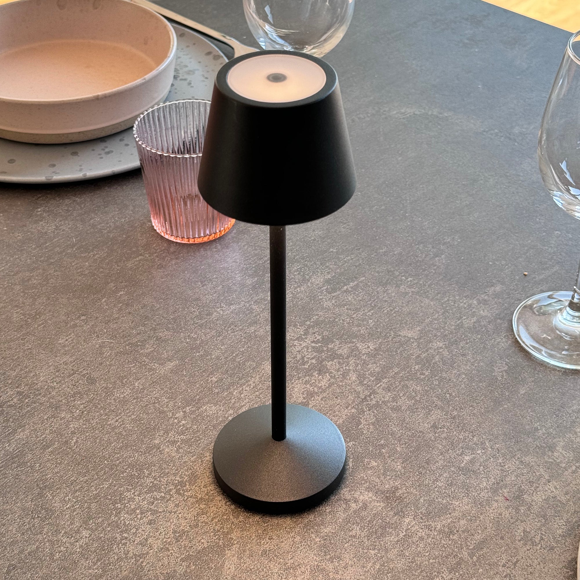 Red Deco Emily Black lot 9 lampes table sans fil H25cm