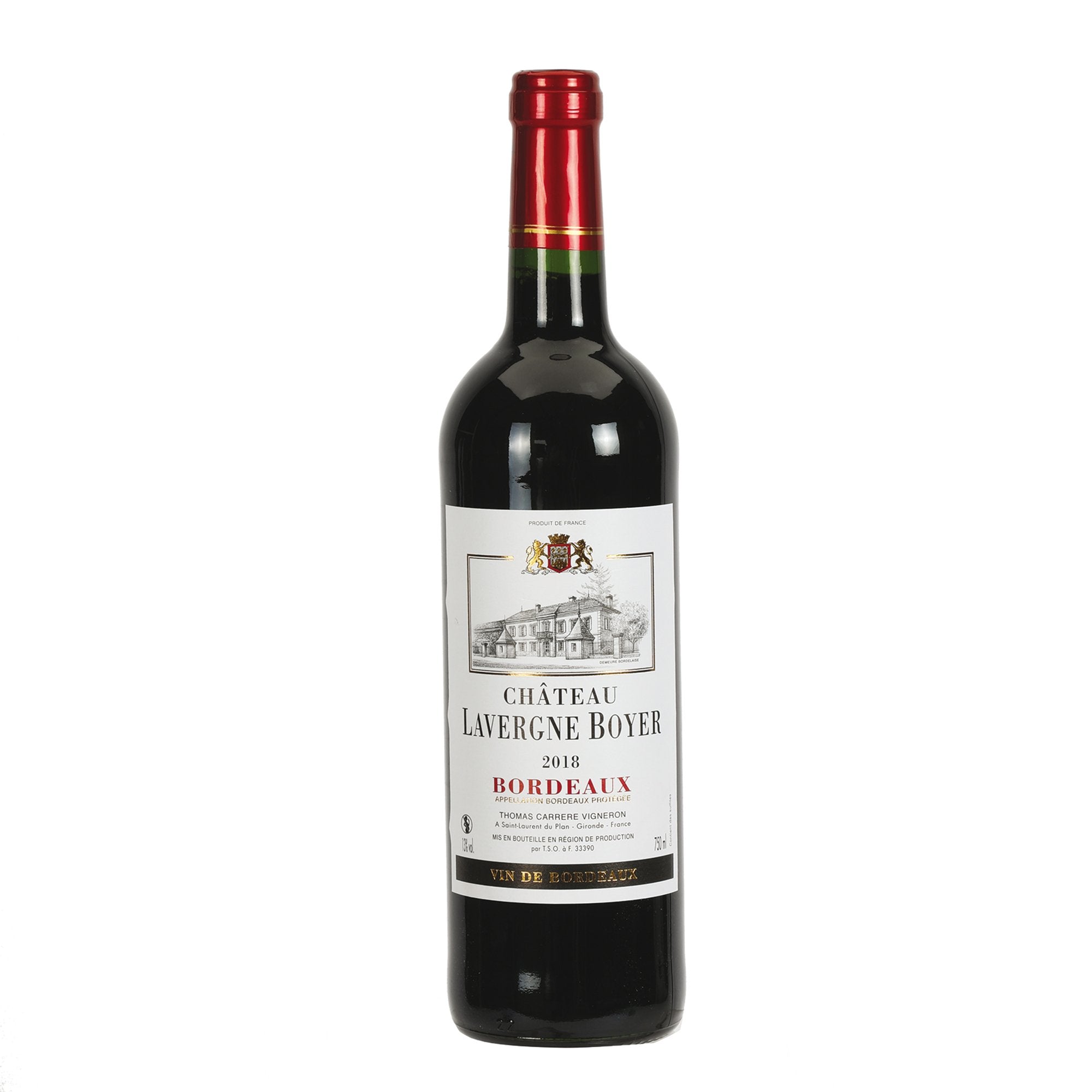 Château Lavergne Boyer coffret bois 2 bouteilles vin
