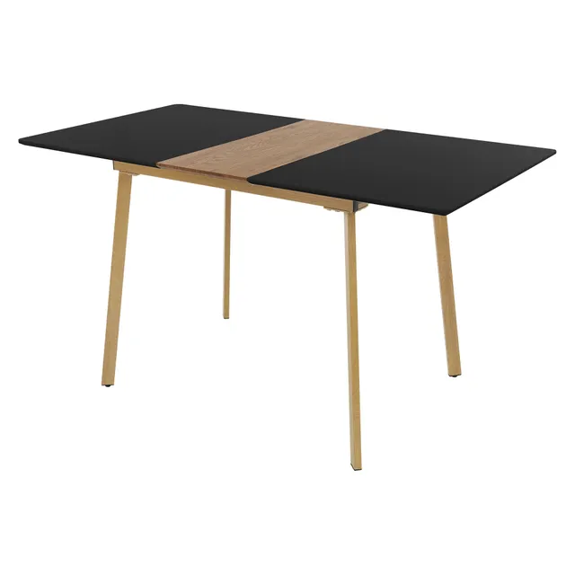 ECD Germany Möbel Table extensible noire 110-140x75 cm bois