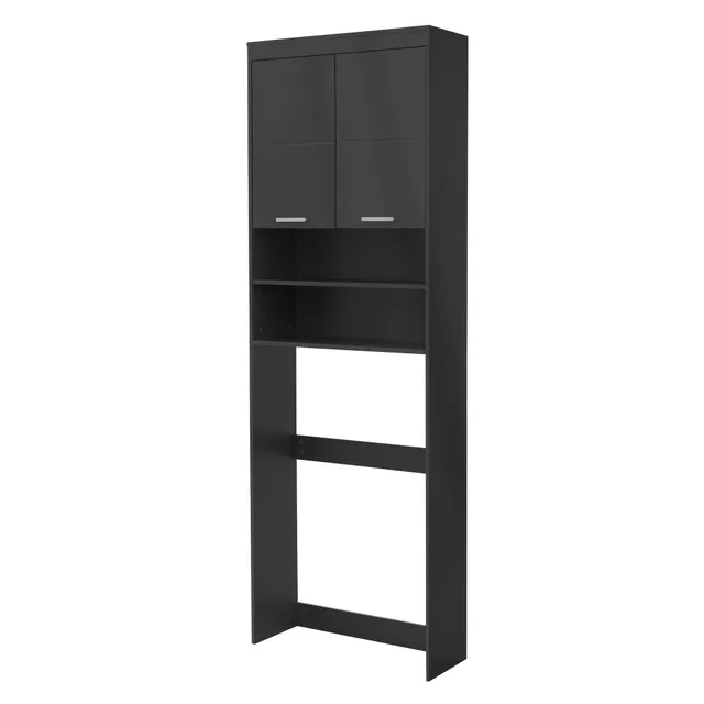 ECD Germany Möbel Meuble lave-linge 2 portes anthracite mélaminé