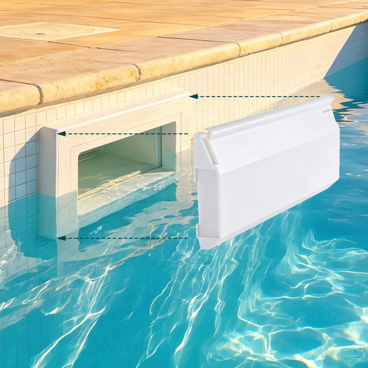 Milisten Volet skimmer piscine lot 2 19,5x13,5cm