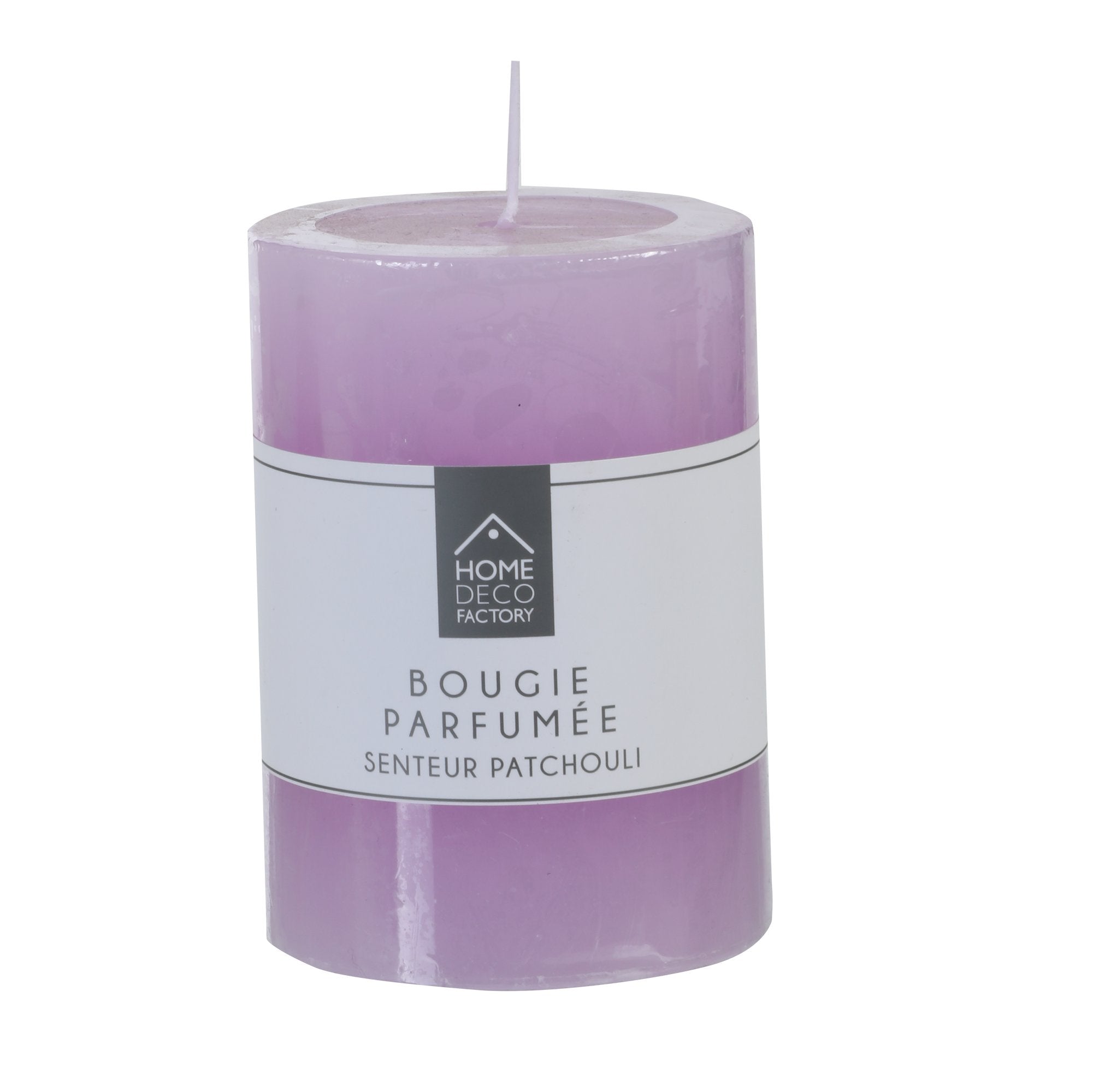 Escale Gourmande bougie cylindrique violet cire à poser