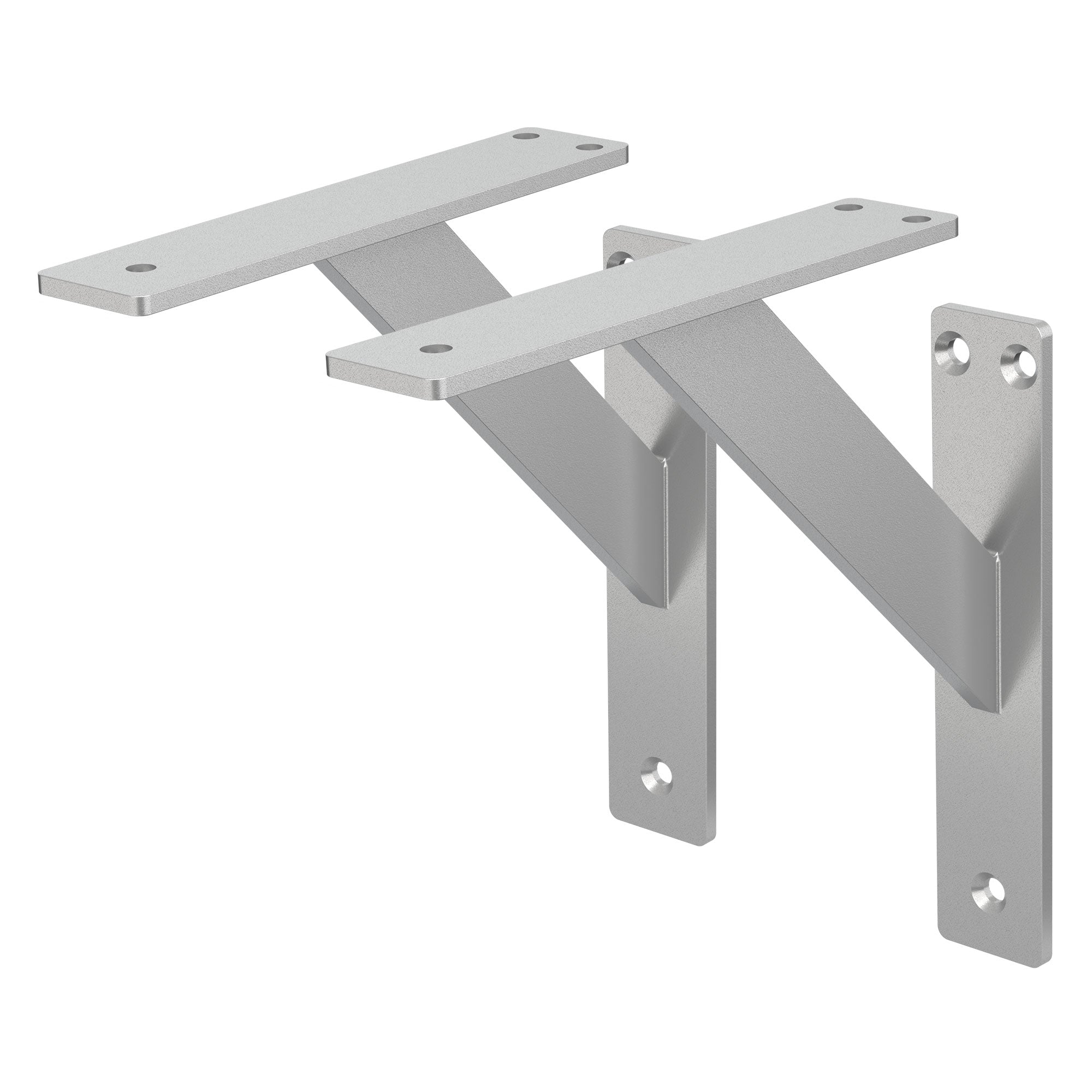 ML-Design Console murale aluminium 180x180 noir lot 2 équerre