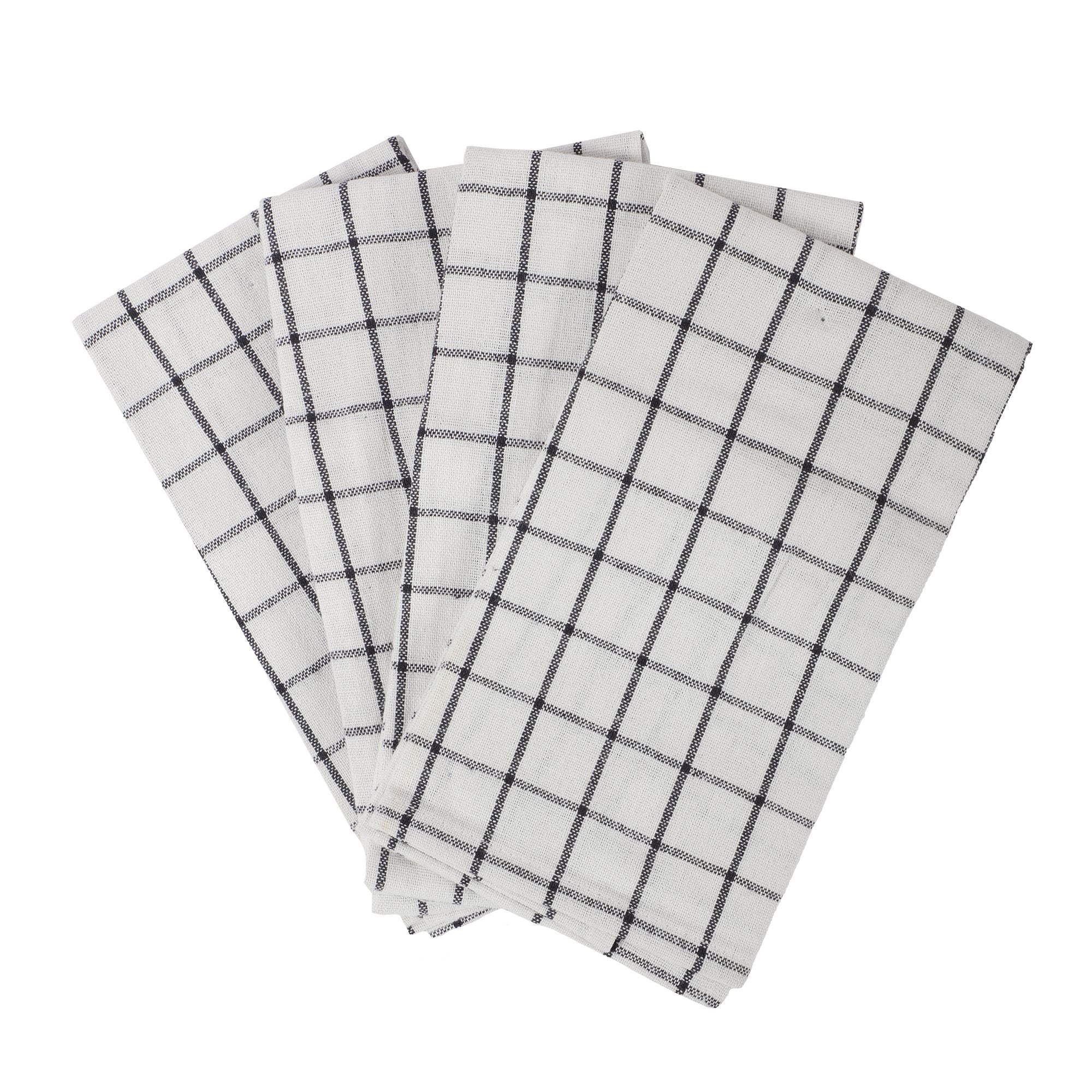 Lot de 4 Torchons cuisine coton maison