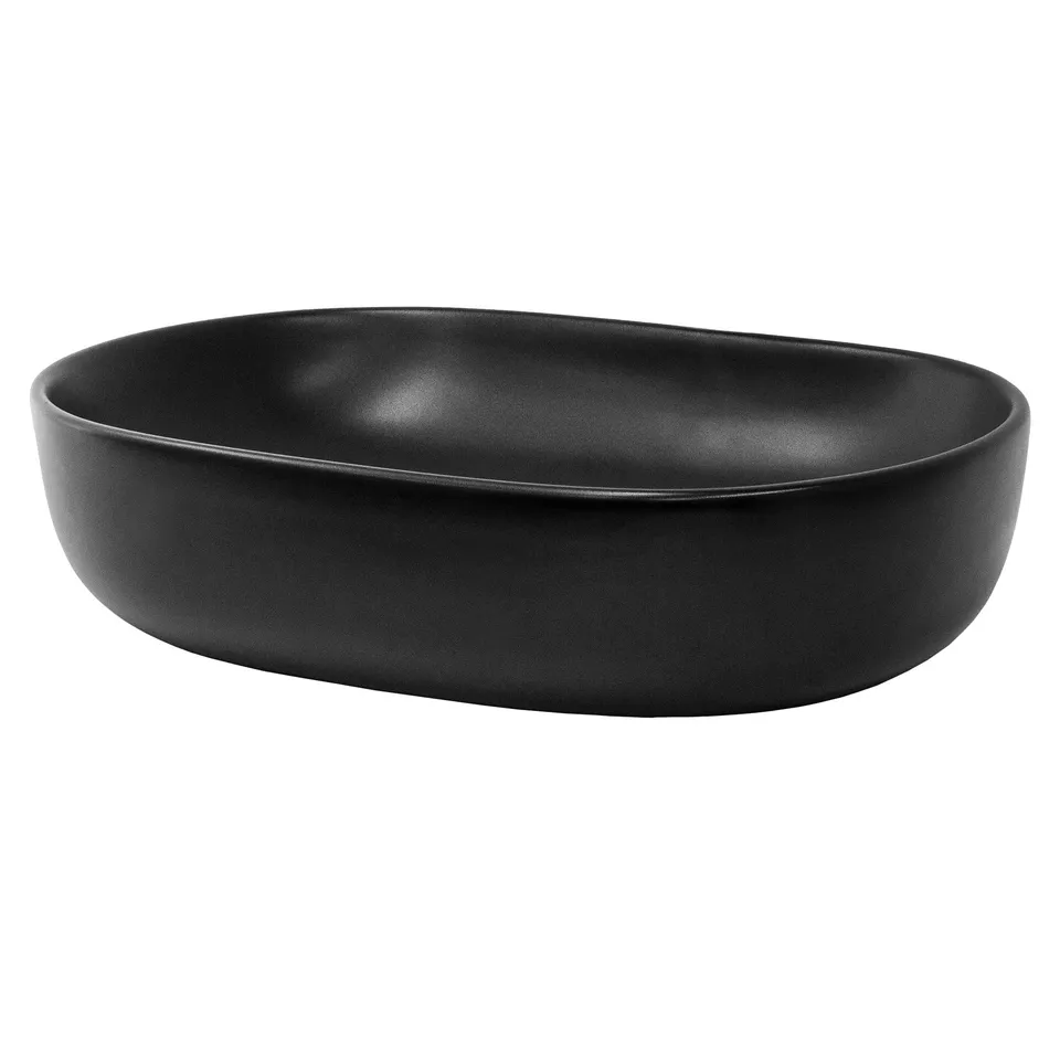 ECD Germany LuxeBath vasque à poser ronde céramique blanc