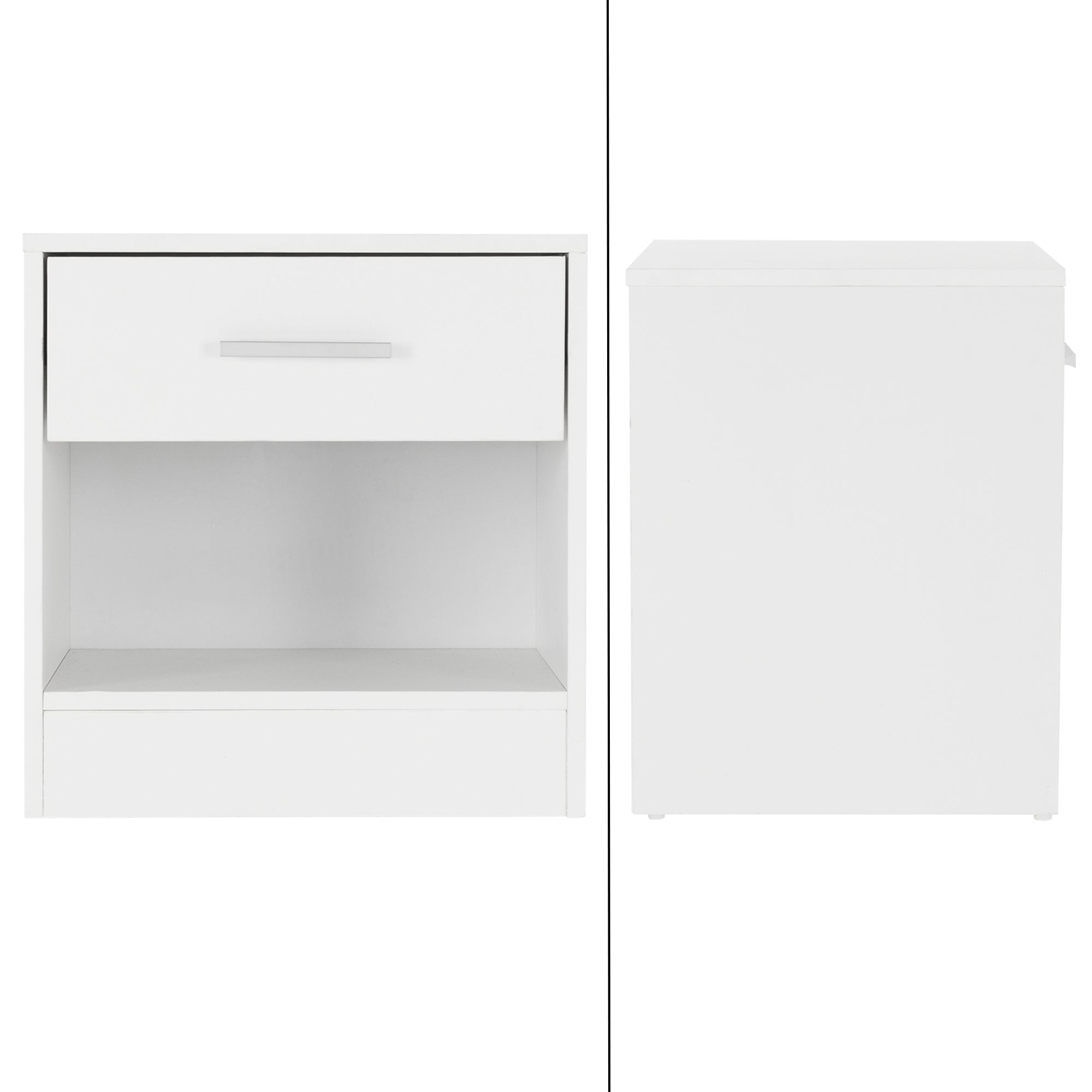 ML-Design chevet table de nuit blanche 36,5x38,5x30 tiroir