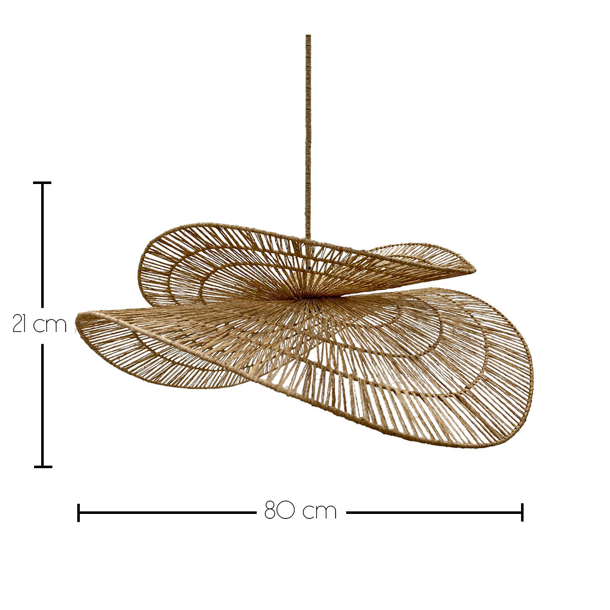 Red Deco Solara Nomad suspension jute sans fil LED RGB