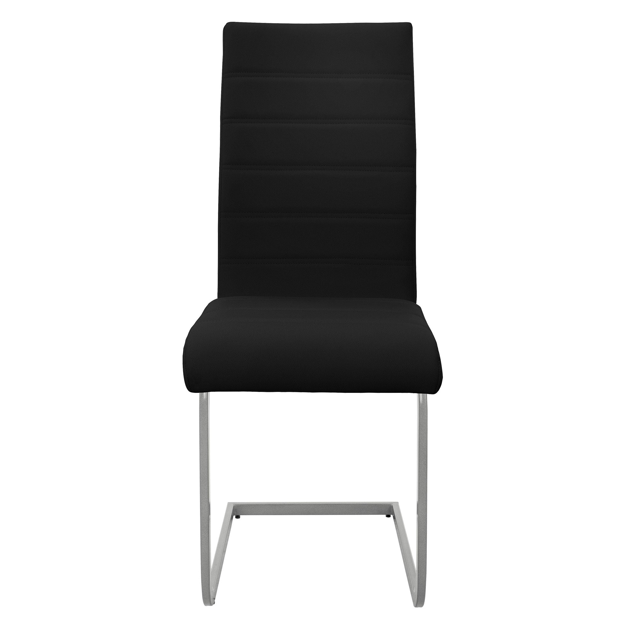 ECD Germany lot 2 chaises salle à manger simili gris cantilever