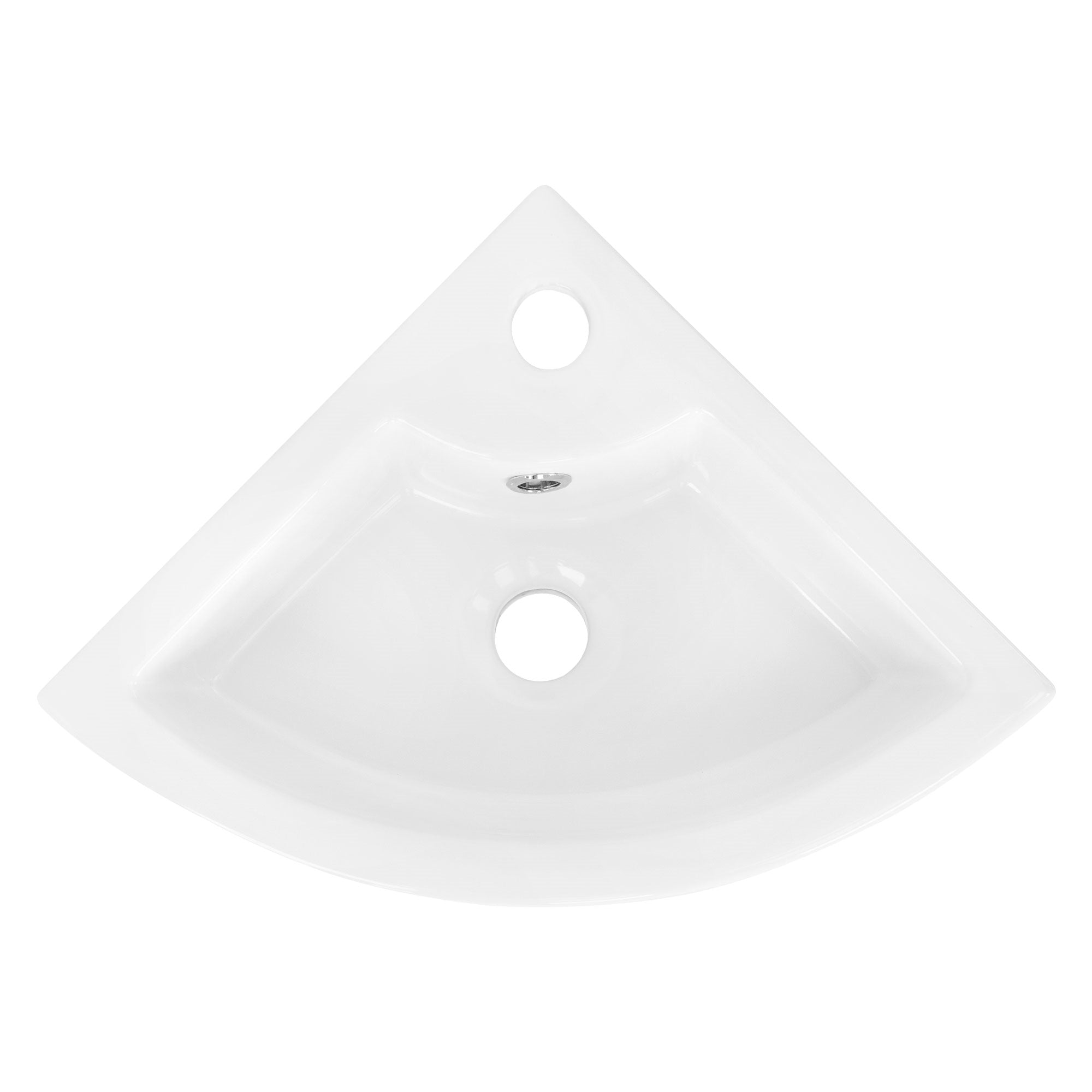 ECD Germany Sanitär lave-mains angle céramique blanc 46x33 cm