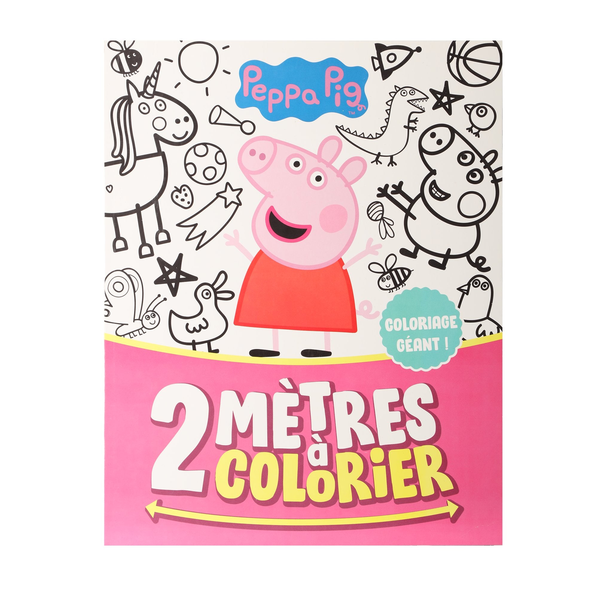 Peppa Pig Frise à colorier 2 mètres géante