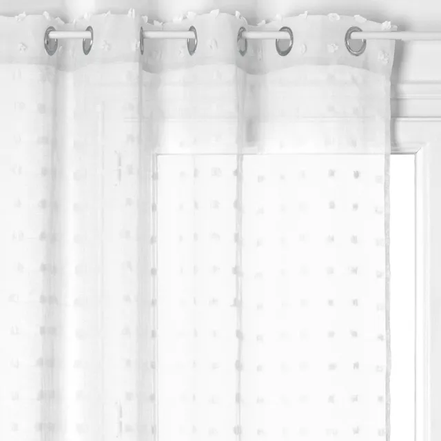 Stokomani Maison voilage blanc 140x240cm transparent