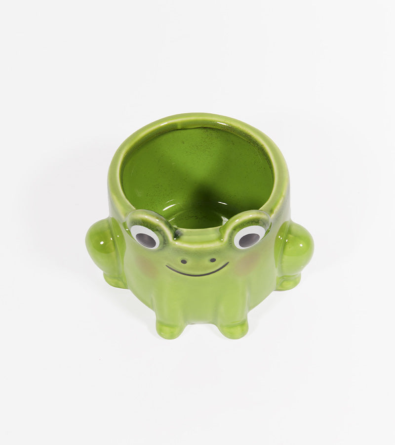 L'avant gardiste Pot plante grenouille cache-pot céramique