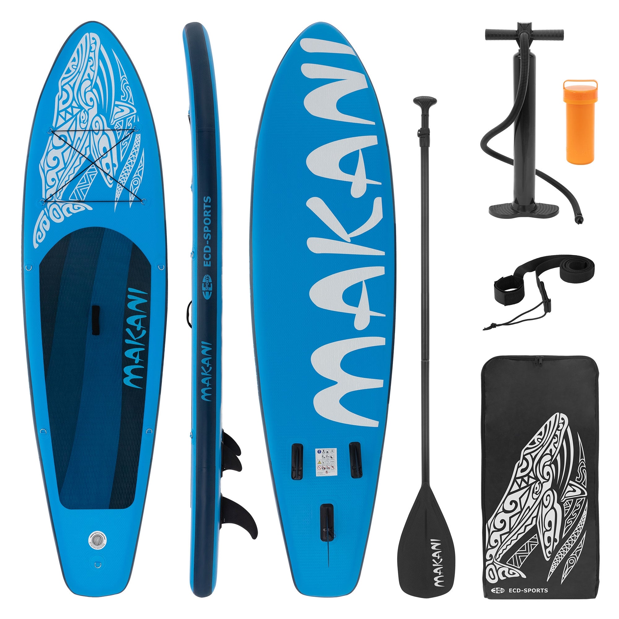 ECD Germany Makani 320 Planche Paddle Gonflable Bleu + Pompe