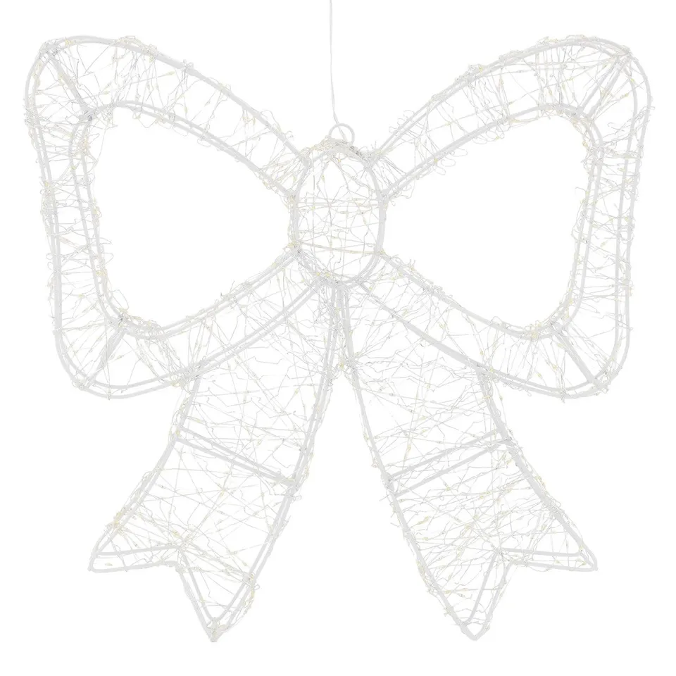 ECD Germany nœud LED 46 cm blanc chaud 720 LED avec timer