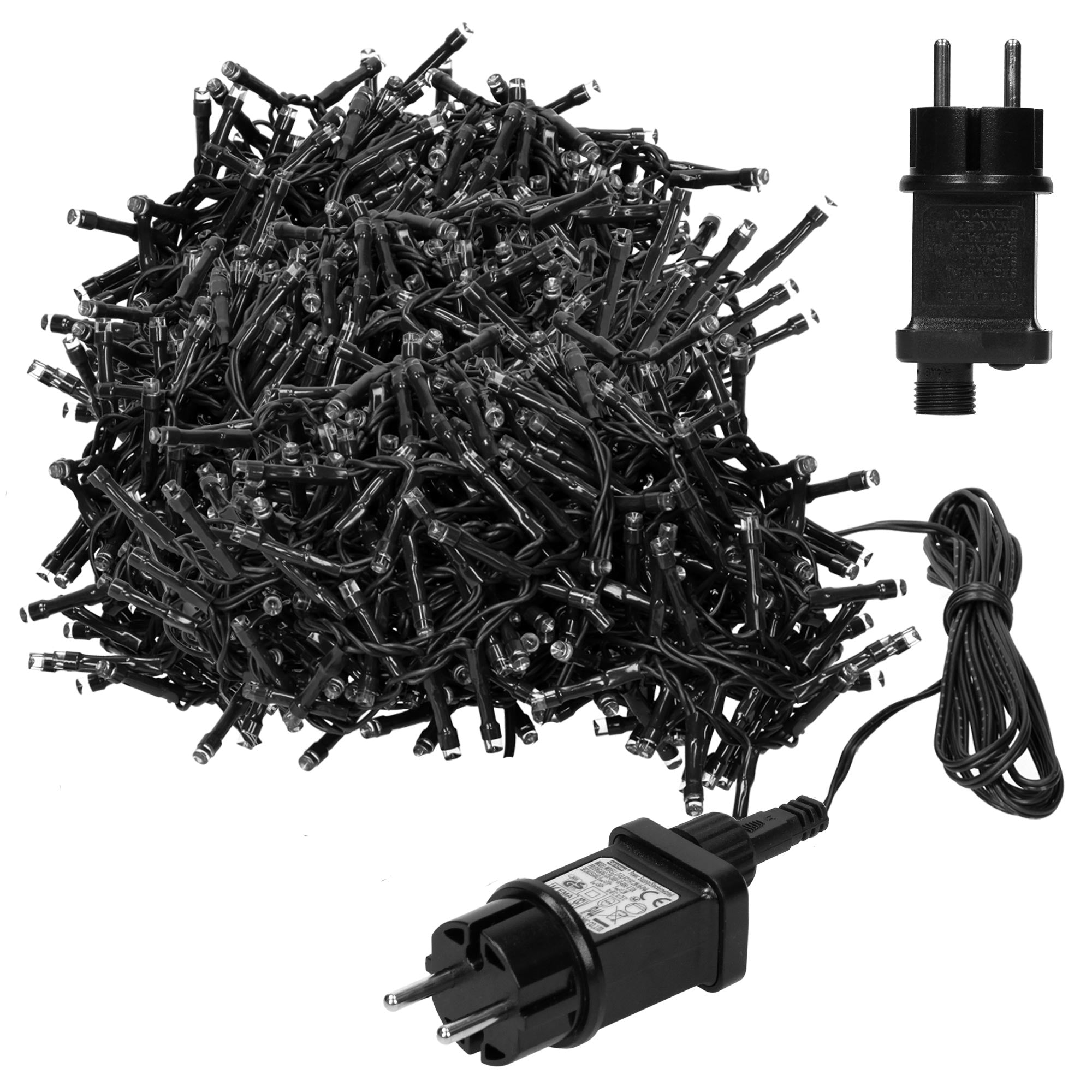 ECD Germany Guirlande Cluster LED Blanc Froid 3000 LED 39 m
