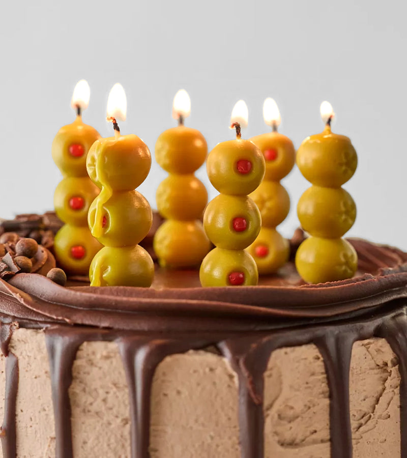L'avant gardiste Objets déco bougies anniversaire olives