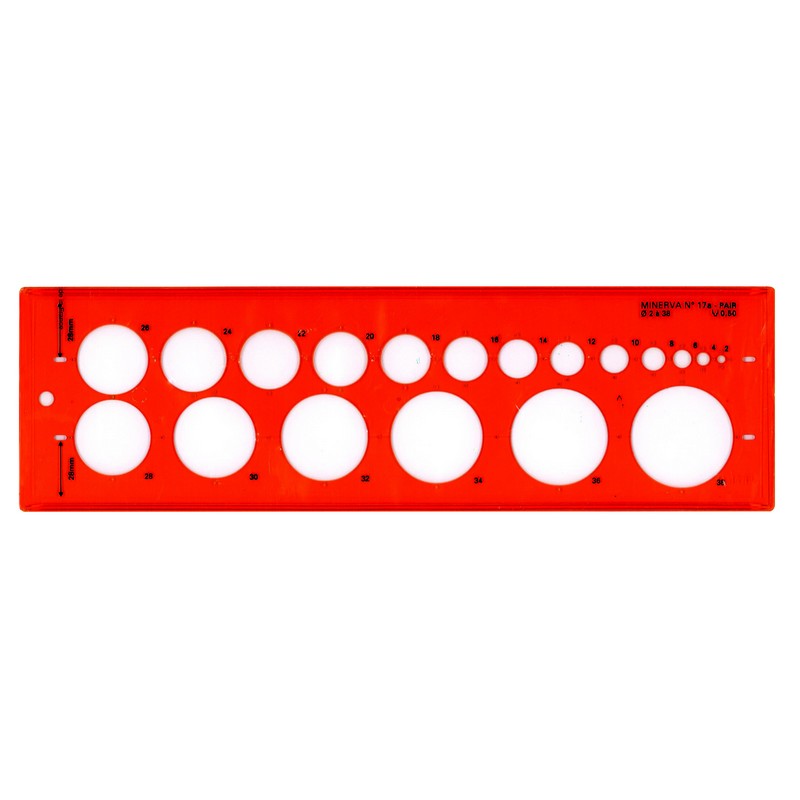 Safe Tool Fournitures bureau TRACE CERCLES PAIRS N°17A pochoir