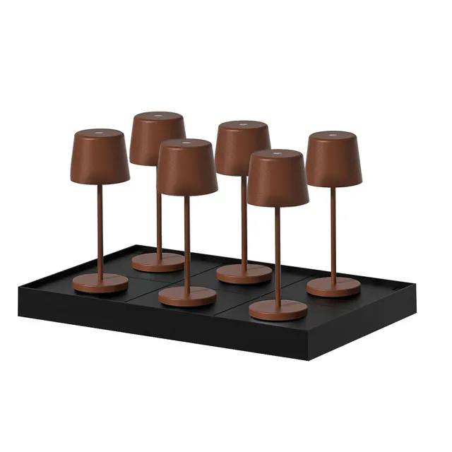 Red Deco KELLY MINI lot 6 lampes table sans fil blanc H22cm