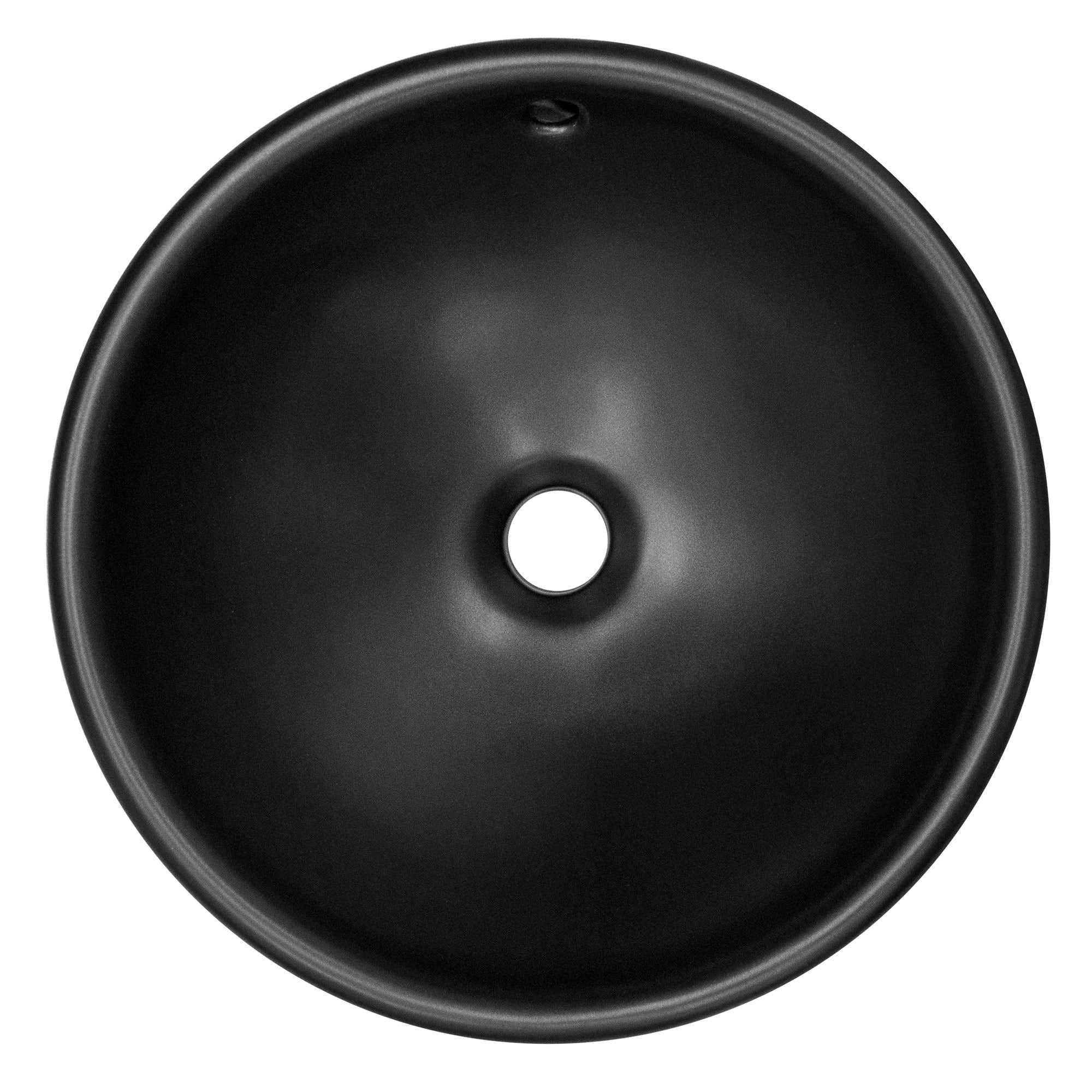 ECD Germany LuxeBath vasque ronde Ø42x17 cm noir mat céramique