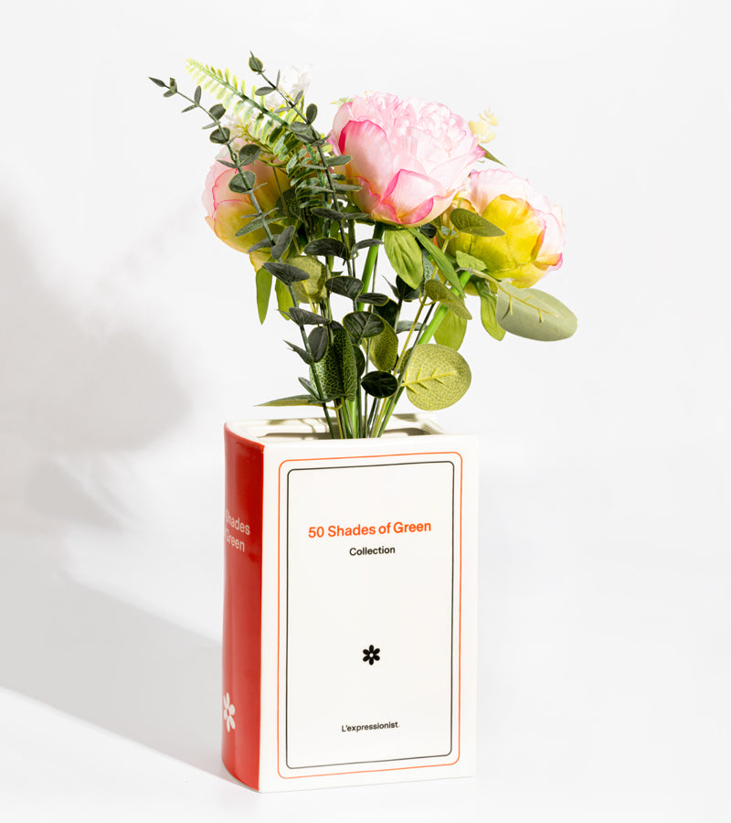 L'avant gardiste 50 shades of green vase livre céramique
