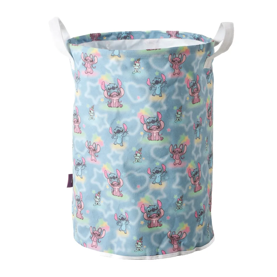 Stitch panier à linge enfant chambre tissu bleu