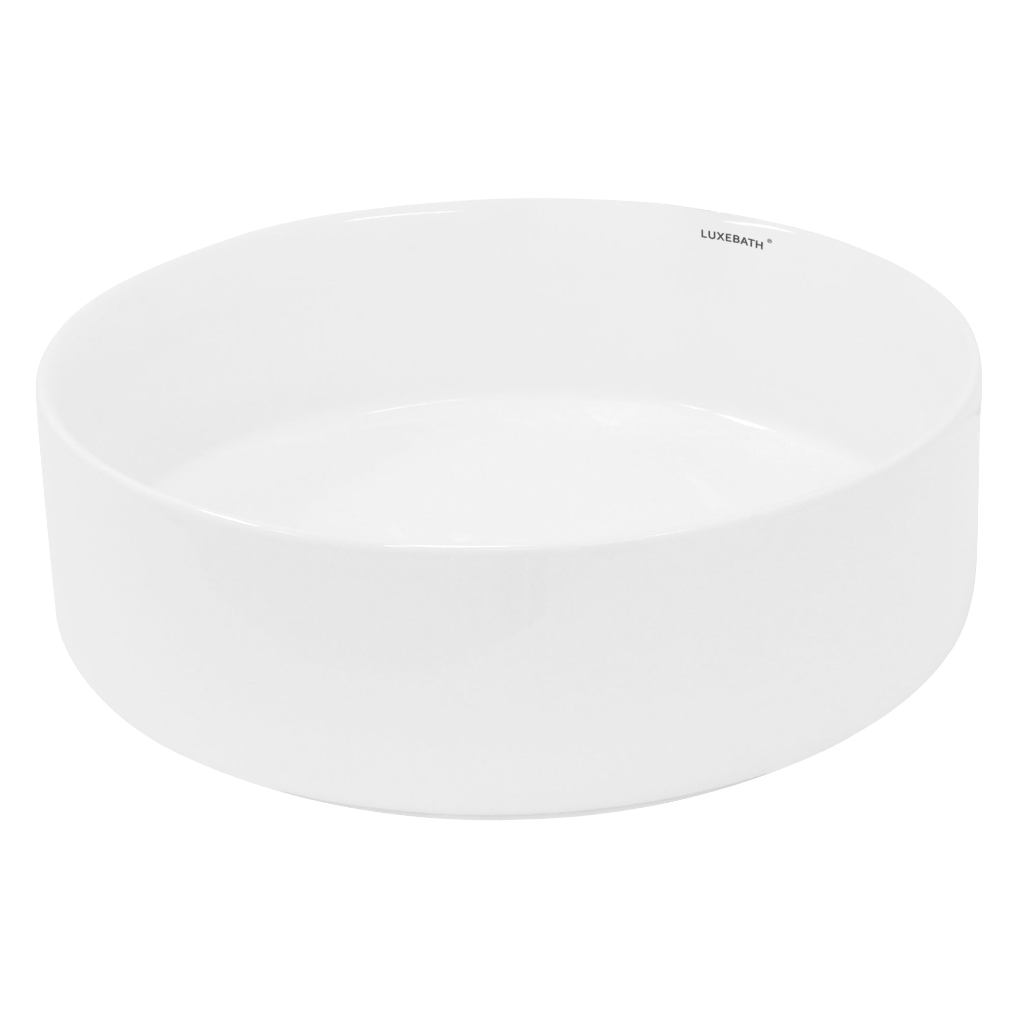 LuxeBath vasque ronde céramique noir 355 mm à poser