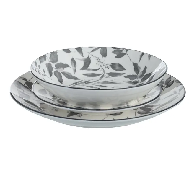Stokomani Maison service à assiettes floral céramique vaisselle