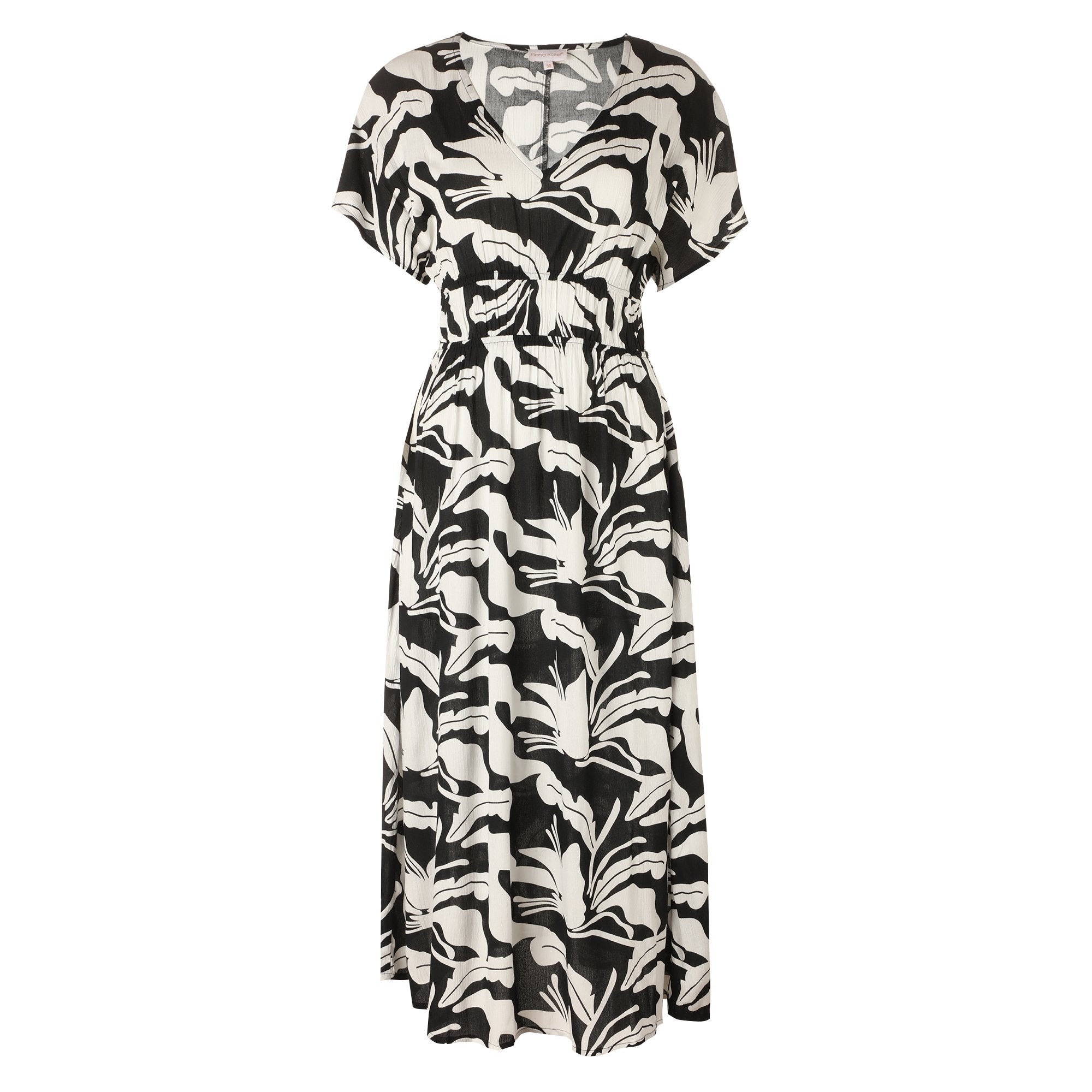 Stokomani Mode robe longue imprimée noir taille 38 fluide