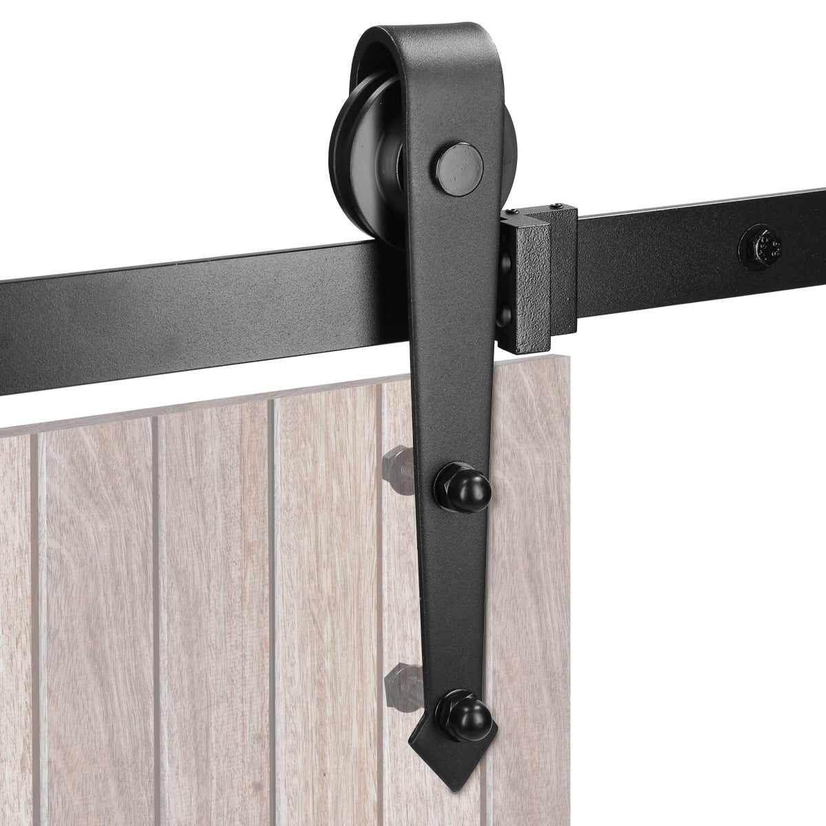 ECD Germany Werkstatt rail porte coulissante 244 cm noir acier