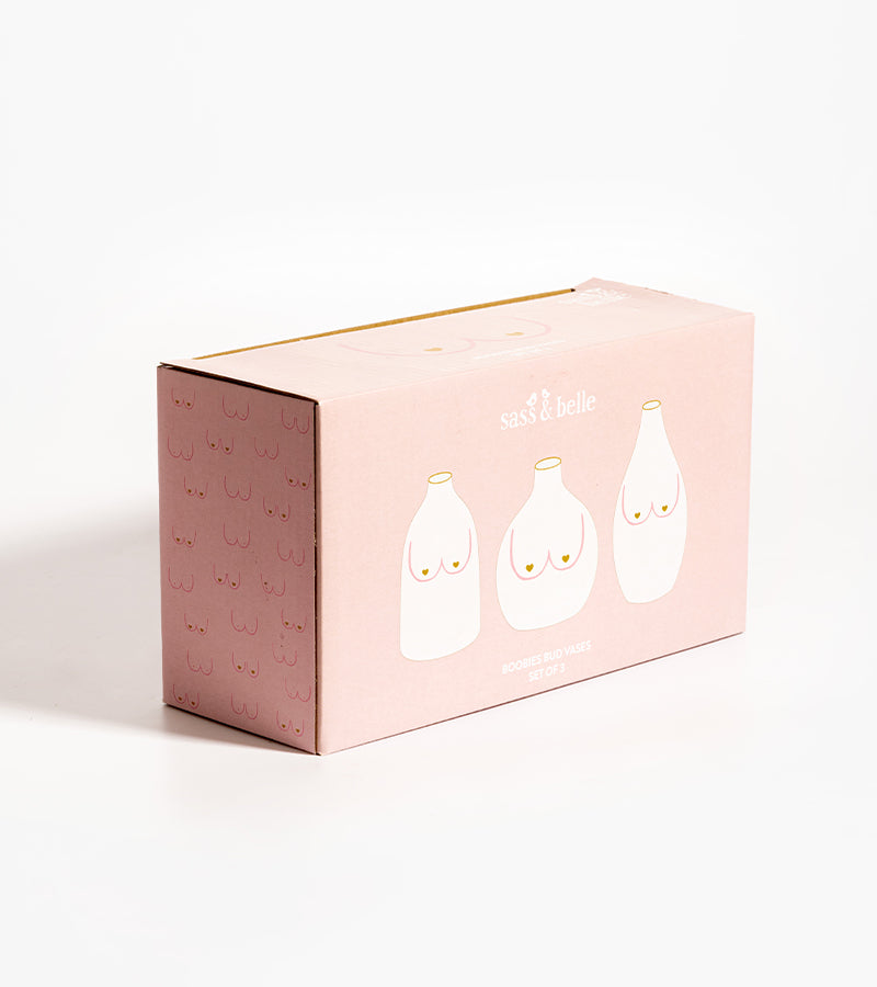 L'avant gardiste Vases Set de 3 vases boobies Girl power fleurs