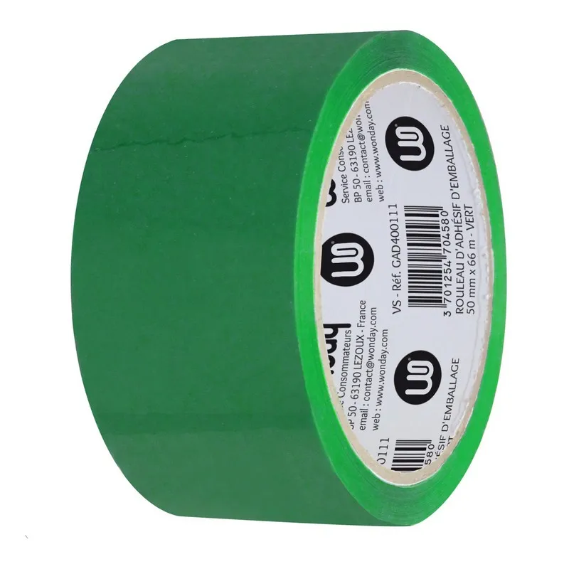 Adhésif d'emballage vert Safe Tool 50 mm x 66 m