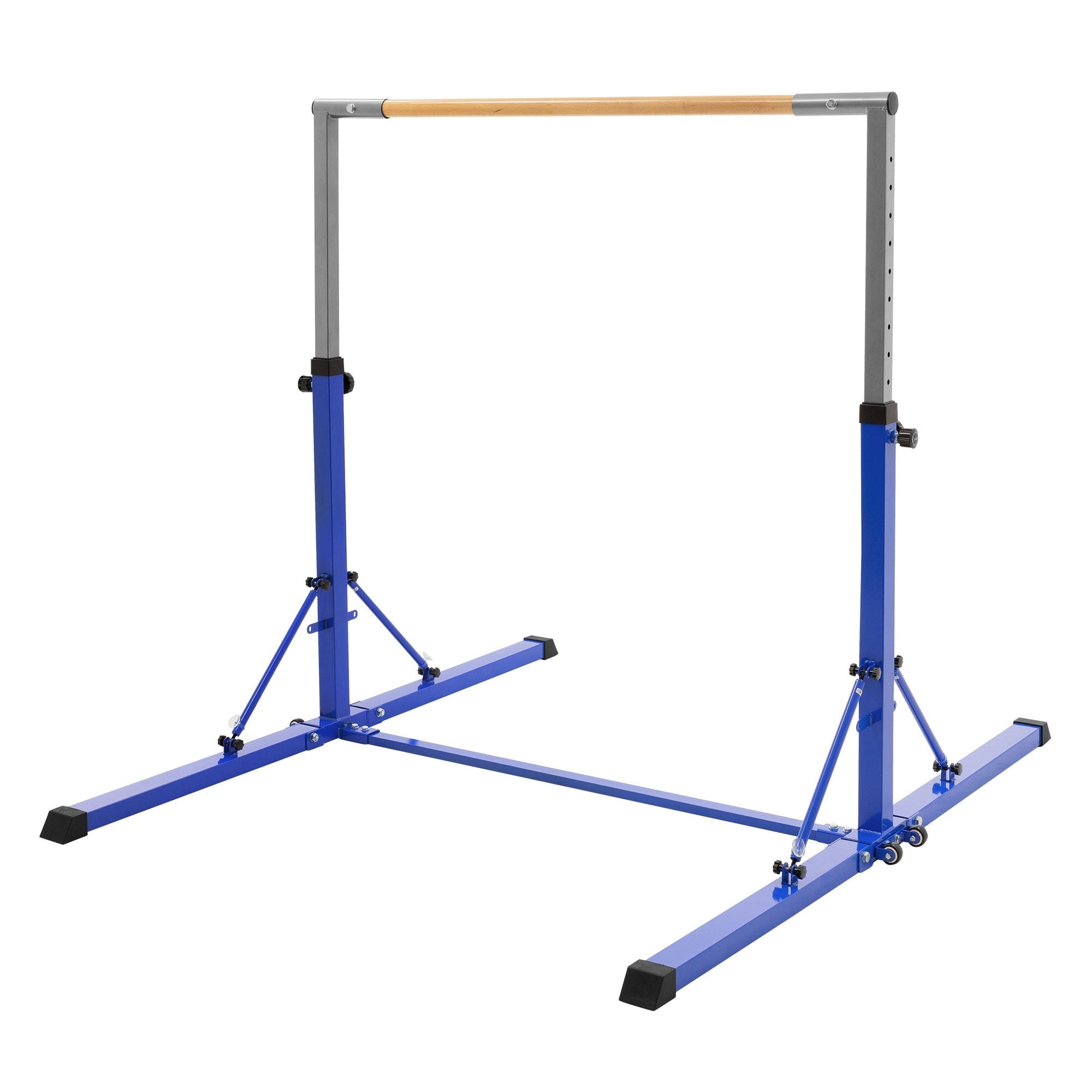 ECD Germany Kinder Barre gym Hauki bleue pliable 95,5-150 cm