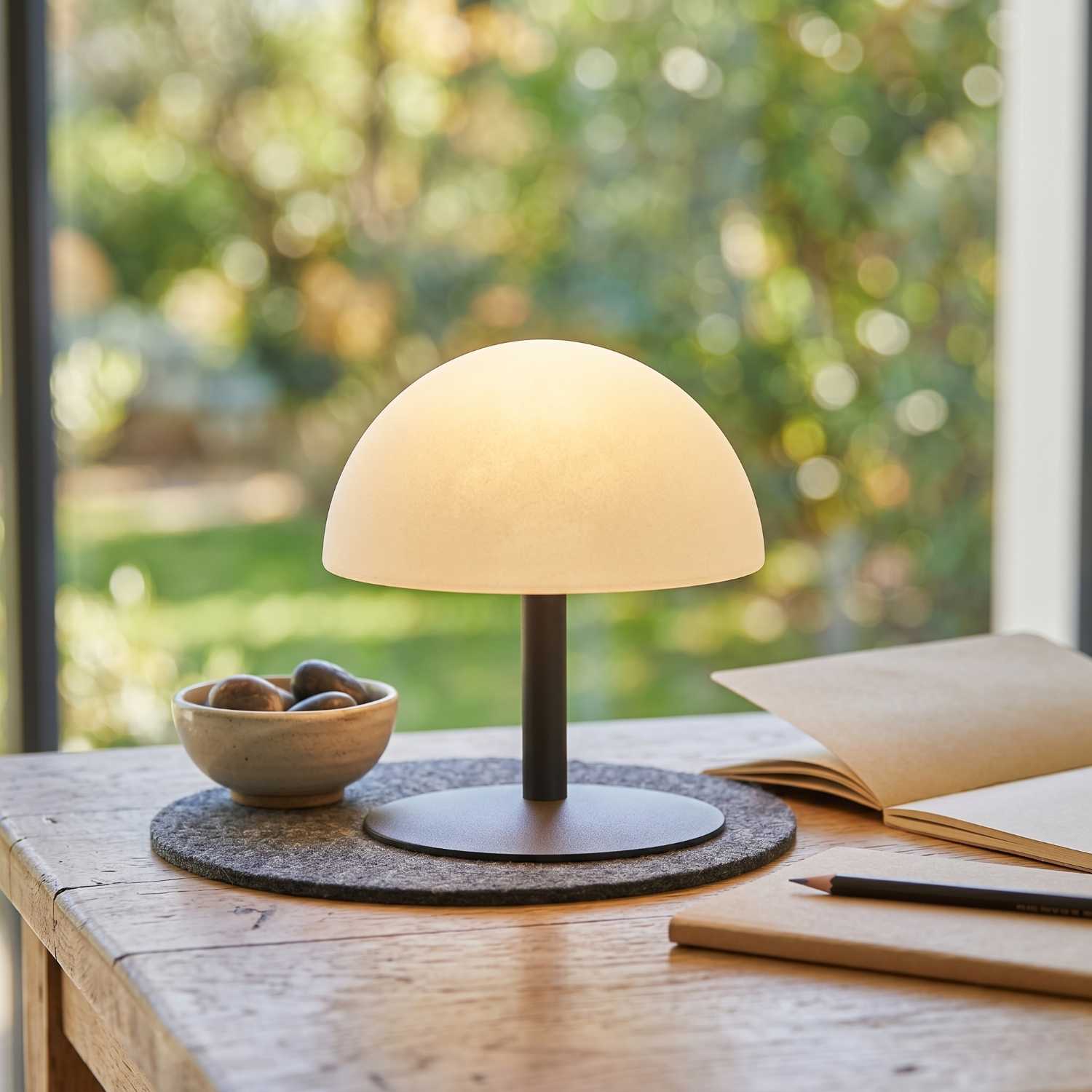 Red Deco Neptune Rock lampe sans fil gris H20cm dimmable