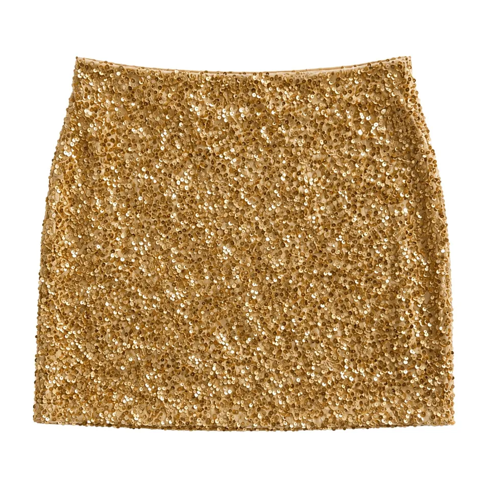 Jupe sequin or femme brillante soirée taille 38