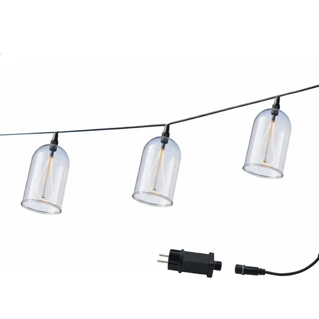 Red Deco Glow Light guirlande lumineuse 15m 8 cloches raccordable