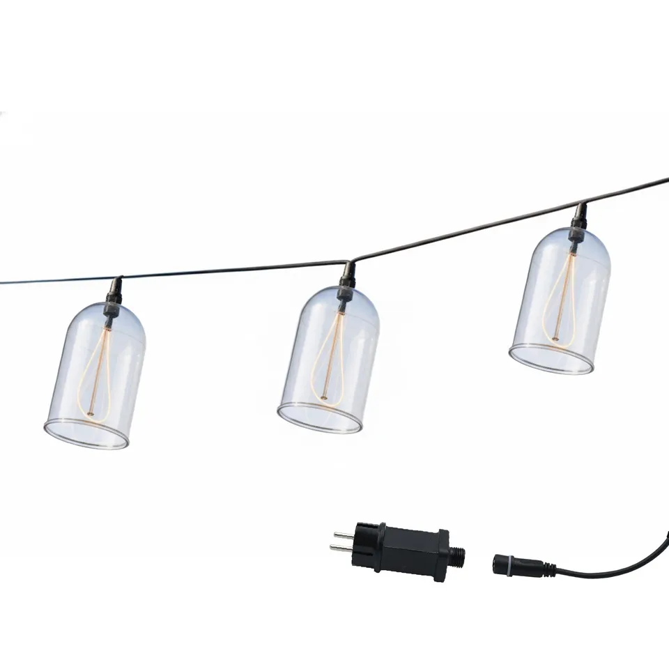 Red Deco Glow Light guirlande lumineuse 15m 8 cloches raccordable